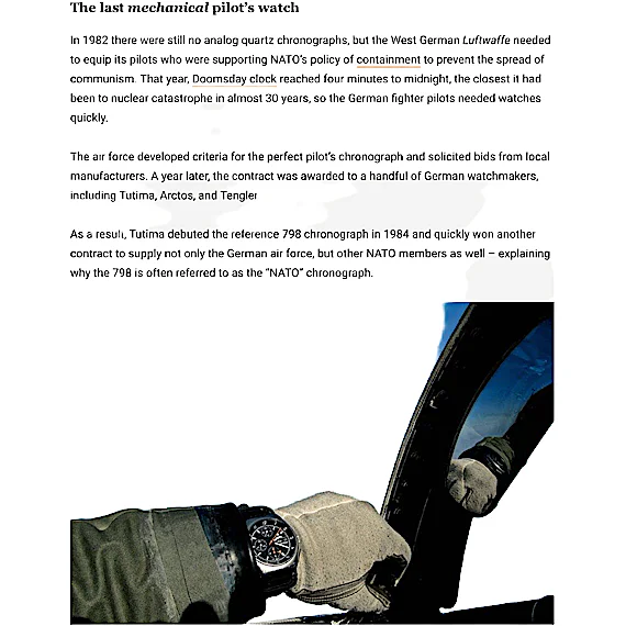 Tutima MILITARY Chronograph 798-01 Tutima MILITARY Chronograph 798-01