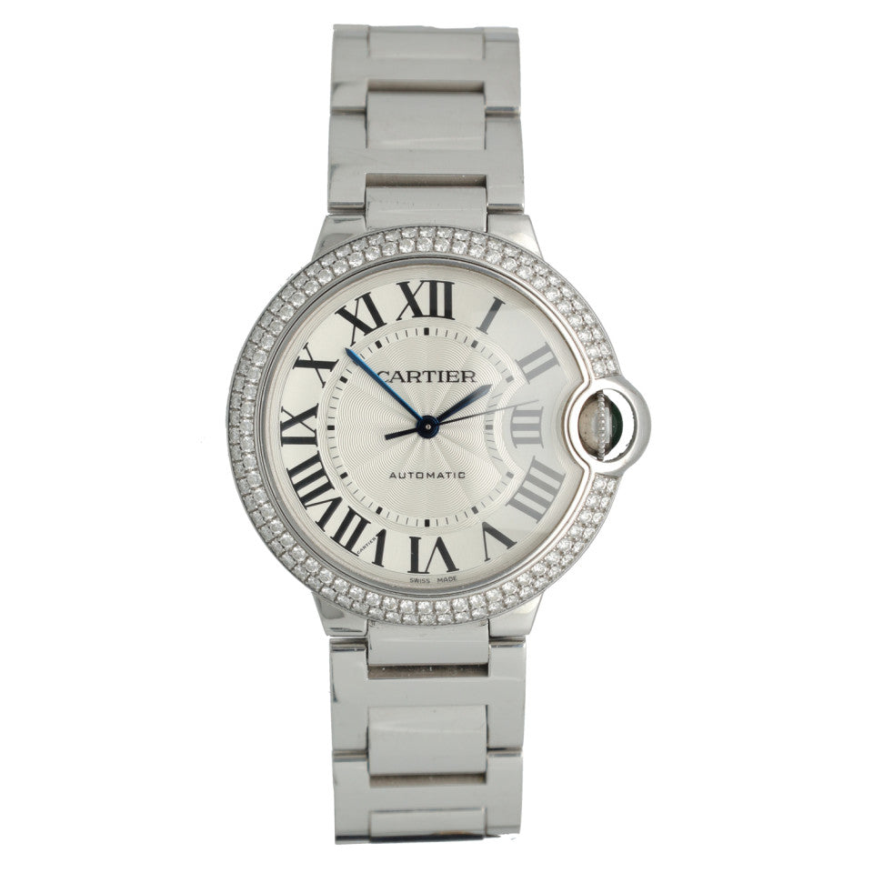 Cartier Ballon Blue 18 Krt Witgoud-Diamant 3004