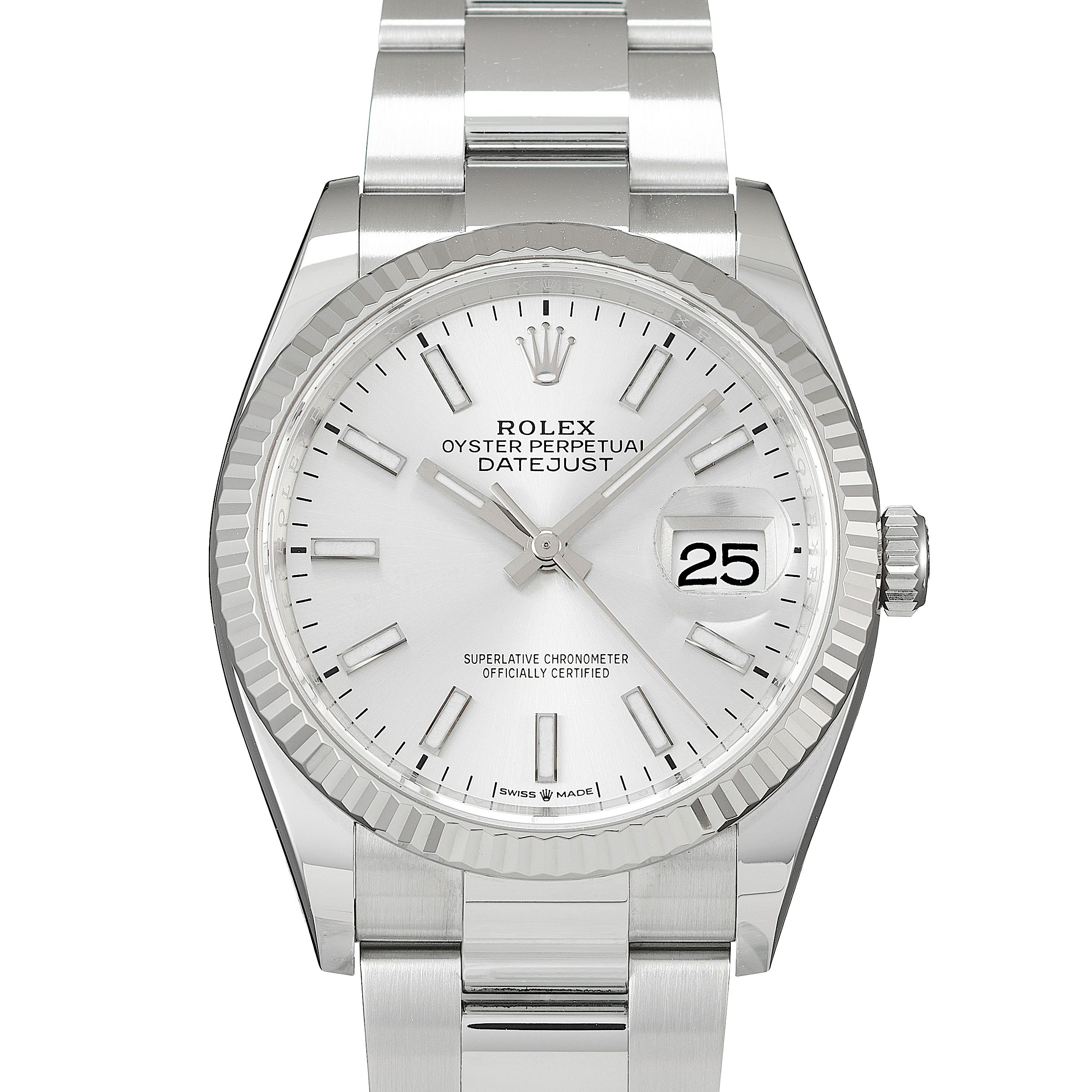 Rolex Datejust 126234 in Stainless Steel White Gold | CHRONEXT