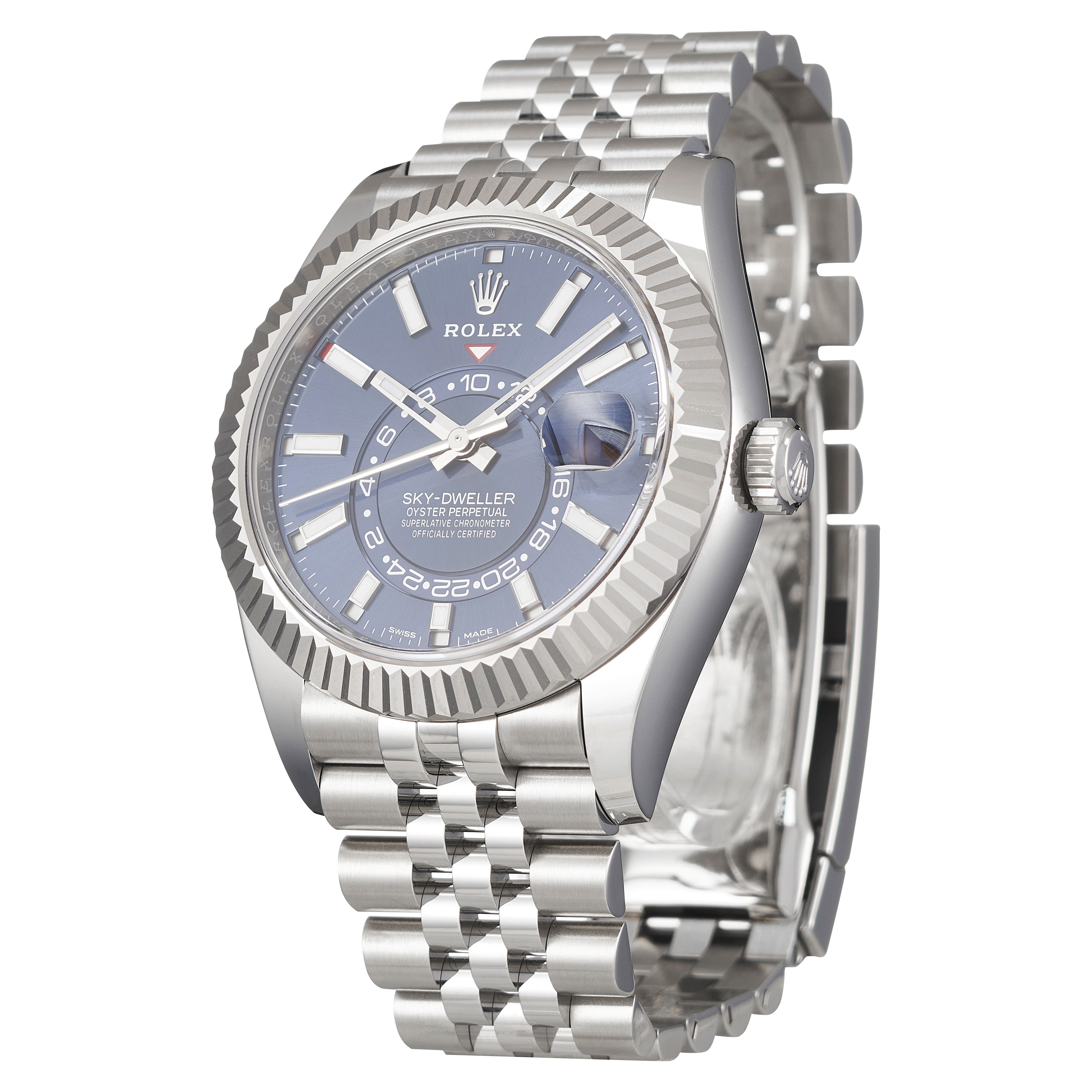 rolex sky dweller steel blue