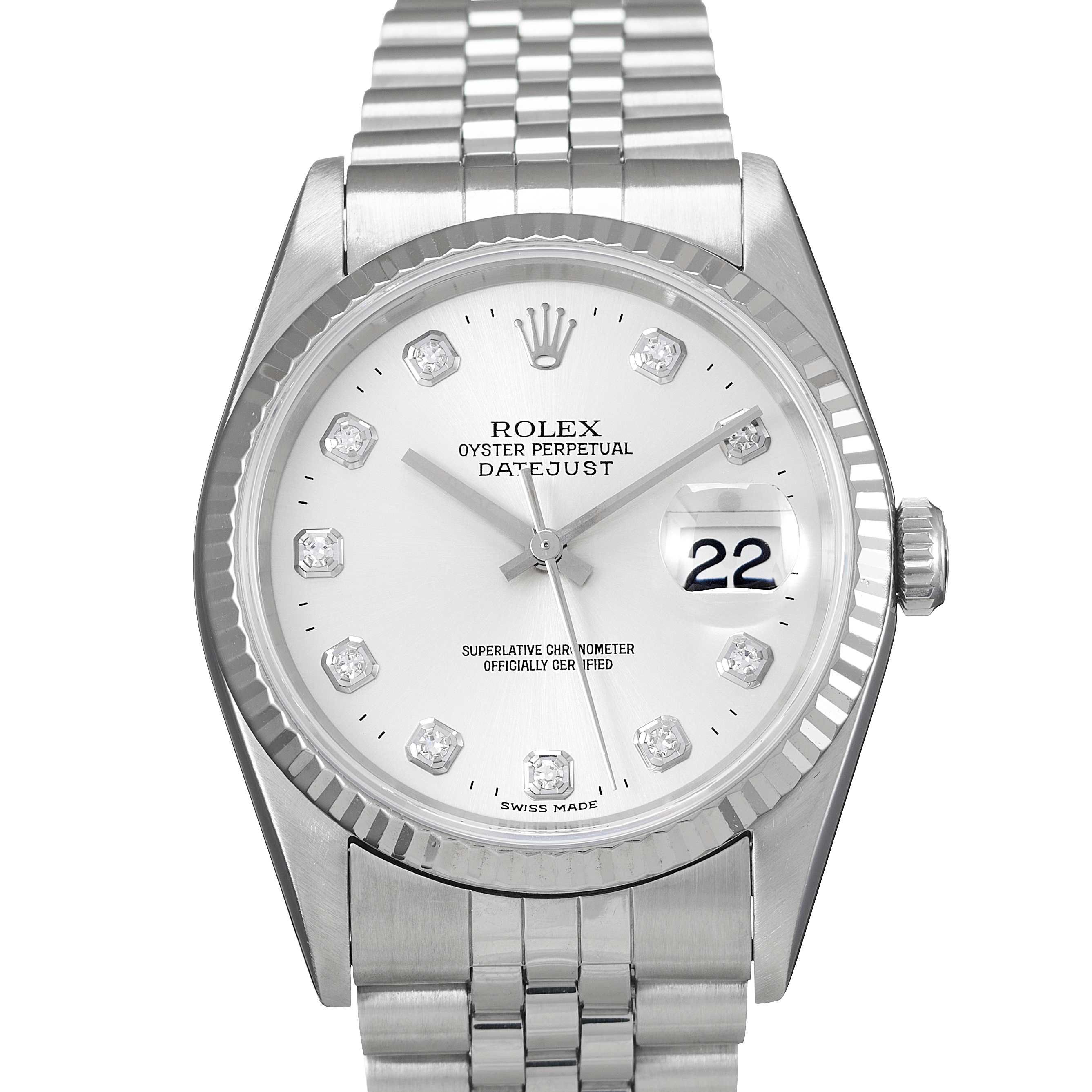 【高級】白水晶 ルース 63*36*14mm Rolex Datejust 16234 in Stainless Steel White Gold | CHRONEXT
