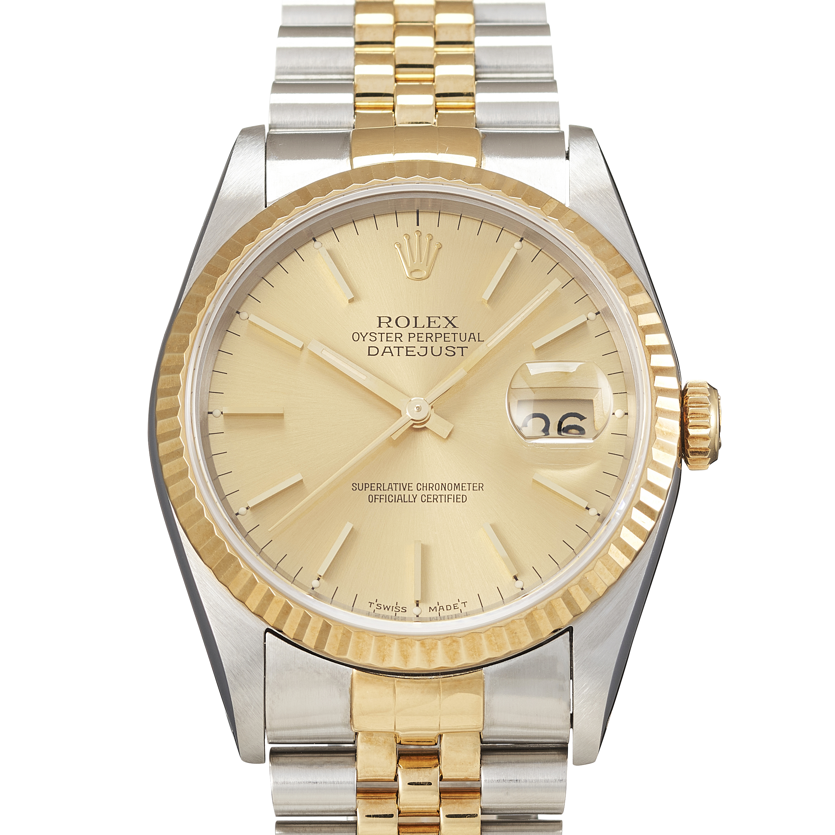 Rolex Datejust 16233 in Stainless Steel Yellow Gold | CHRONEXT