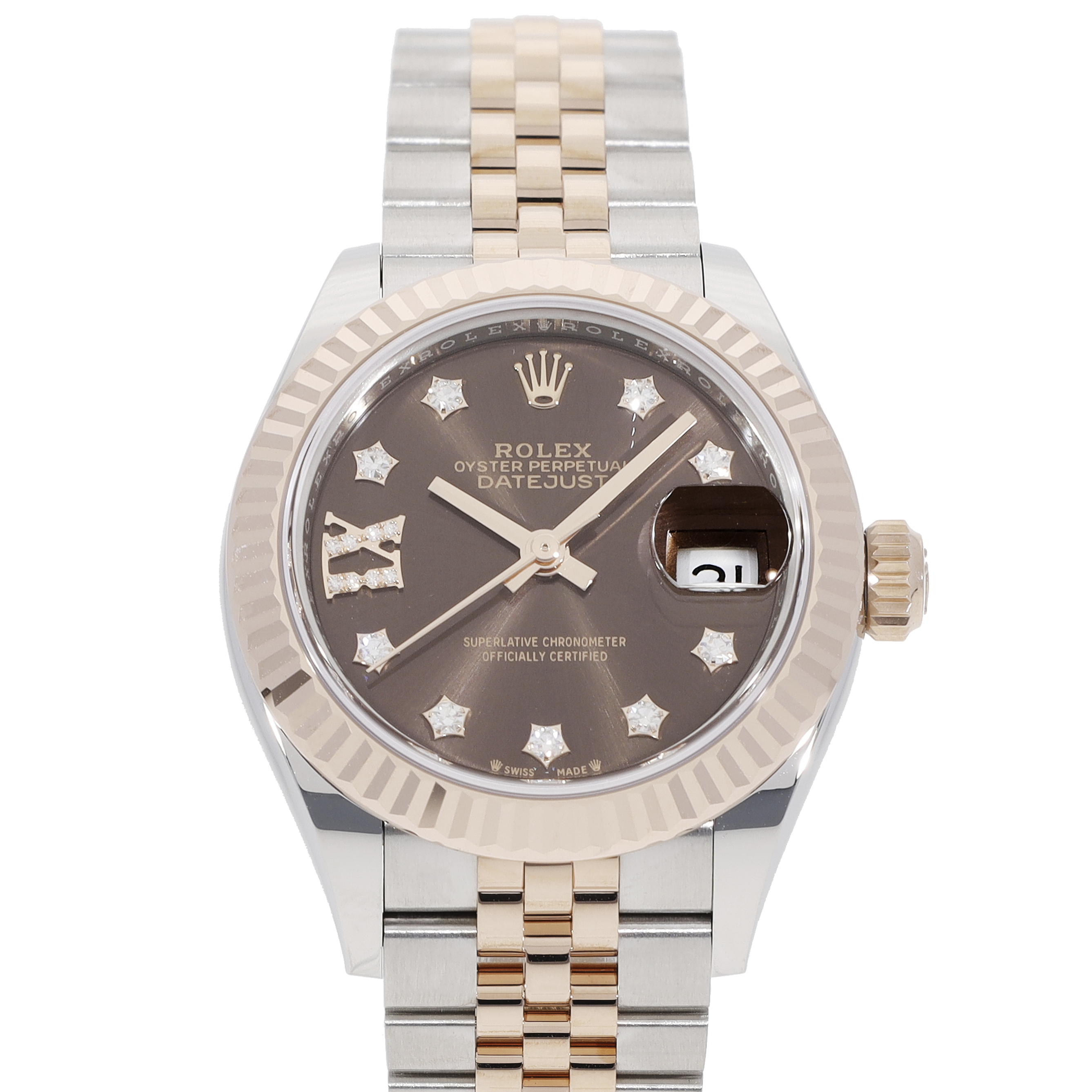 Rolex Lady-Datejust 279171 in Stainless Steel Rose Gold | CHRONEXT
