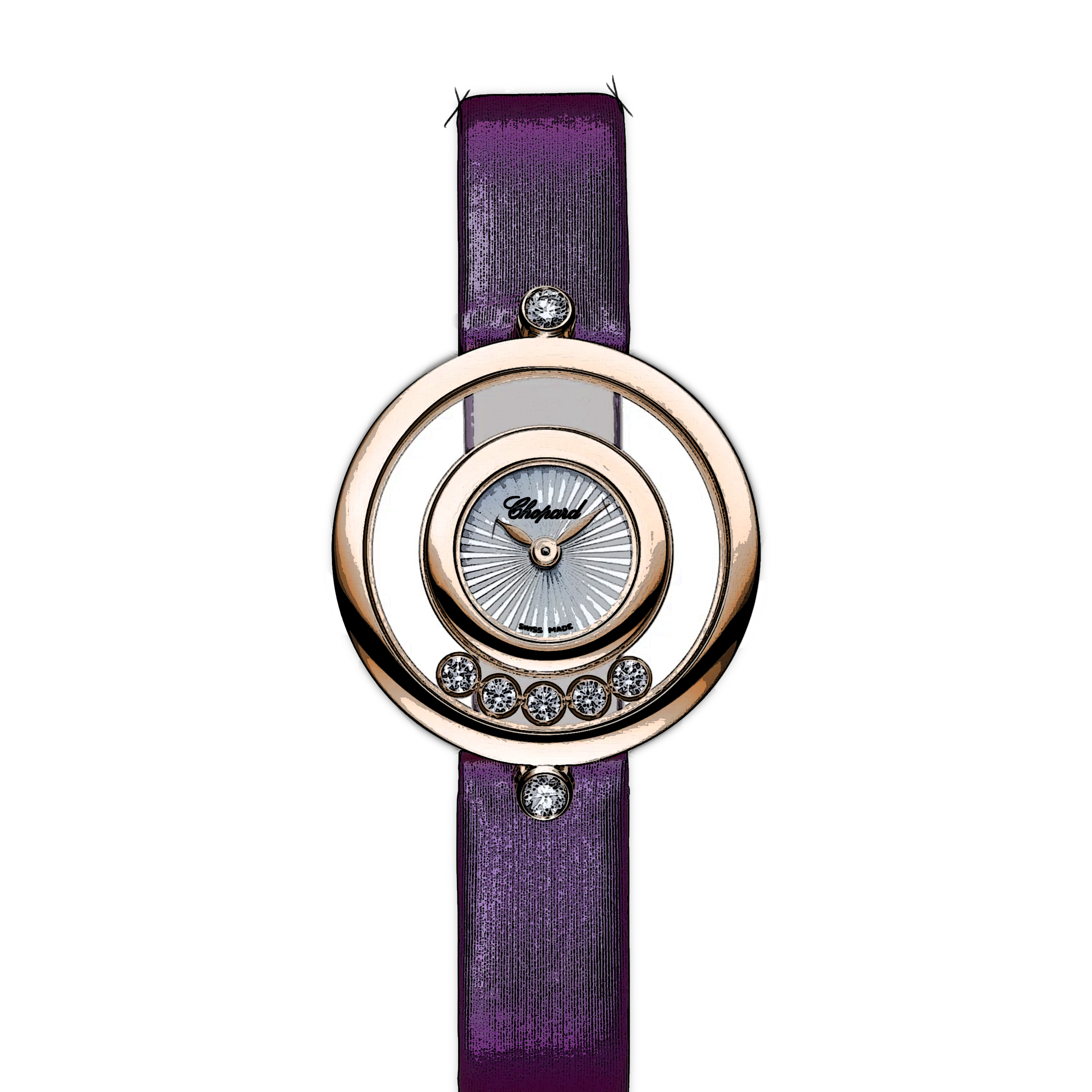 dancing diamond watch