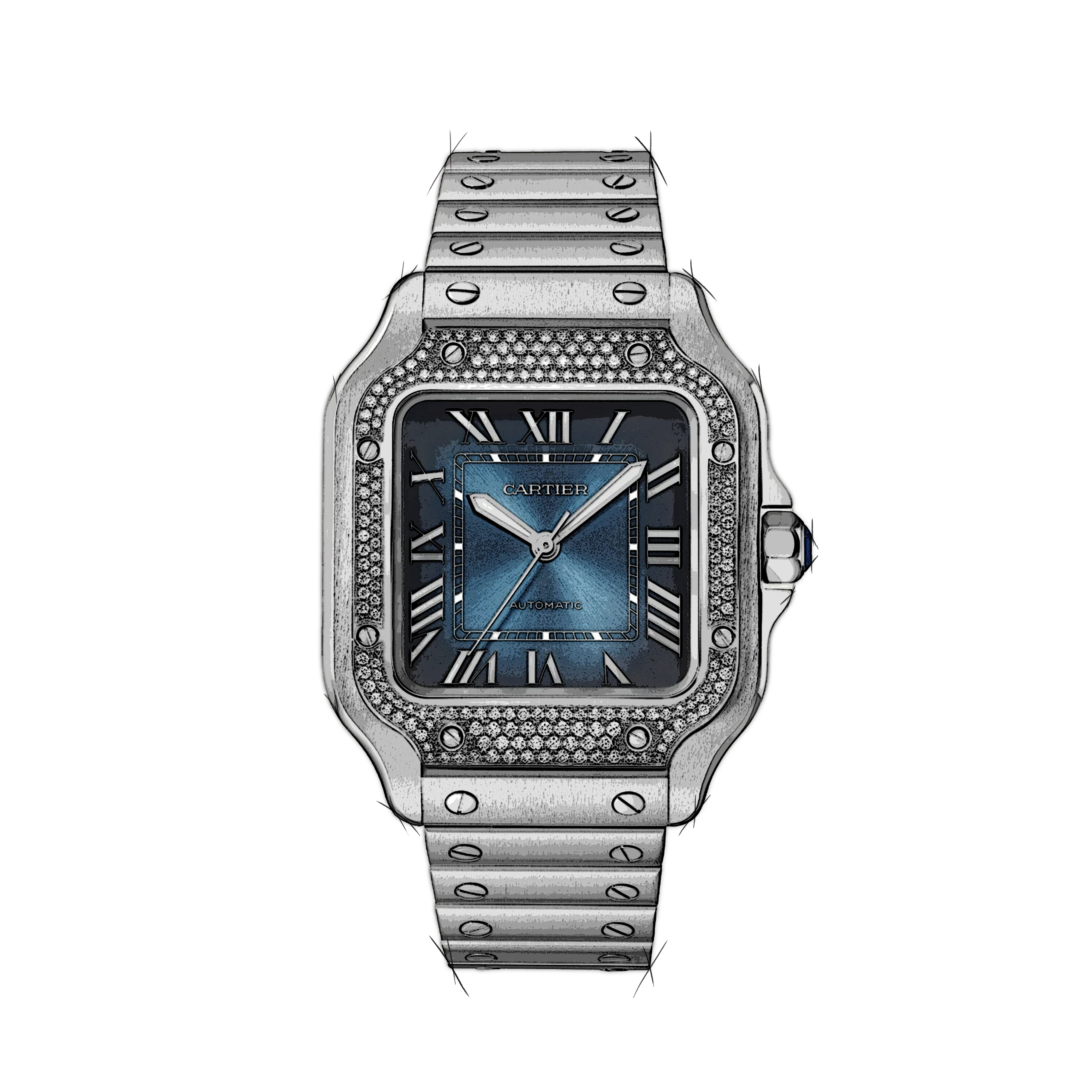 Cartier Santos W4SA0006