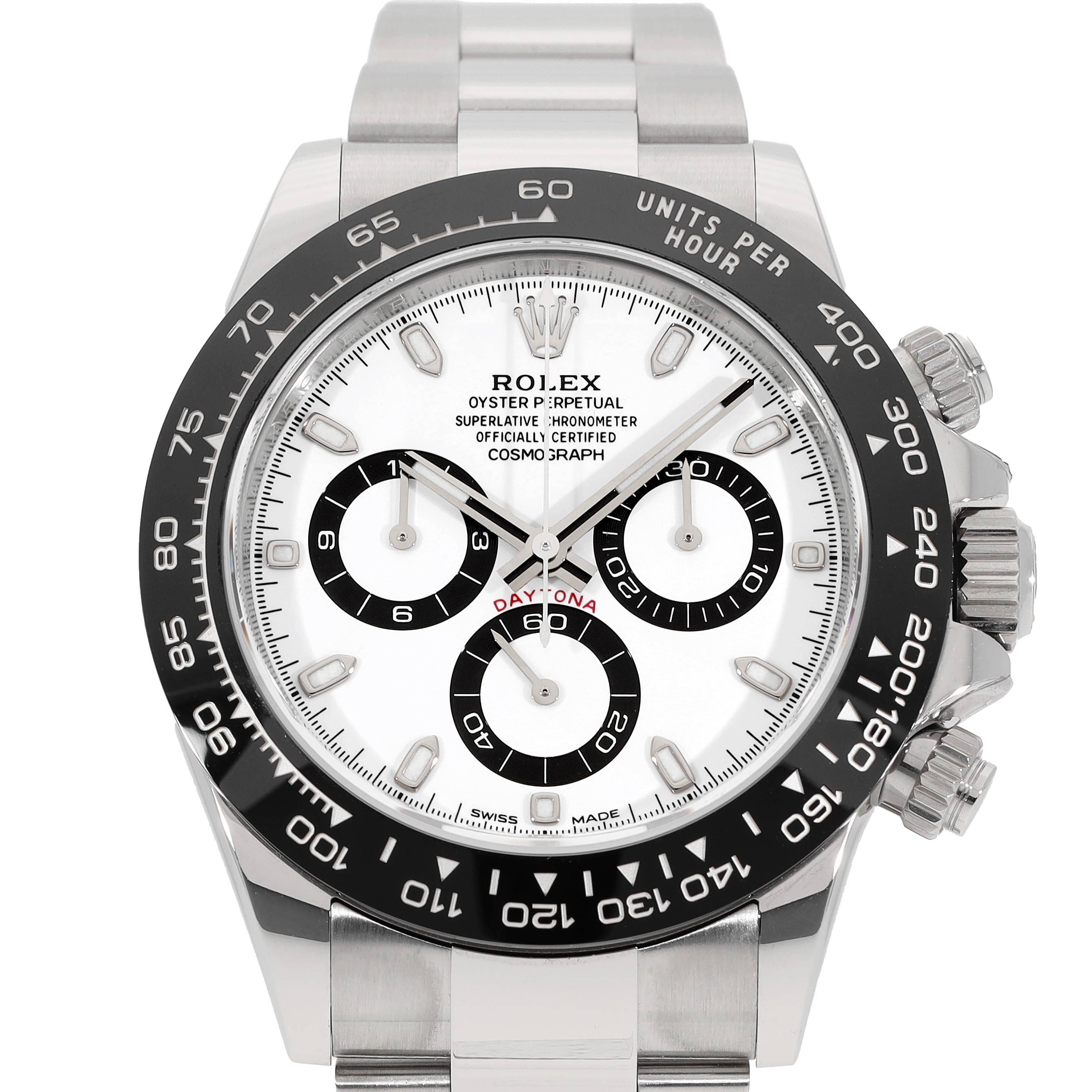 rolex daytona white face