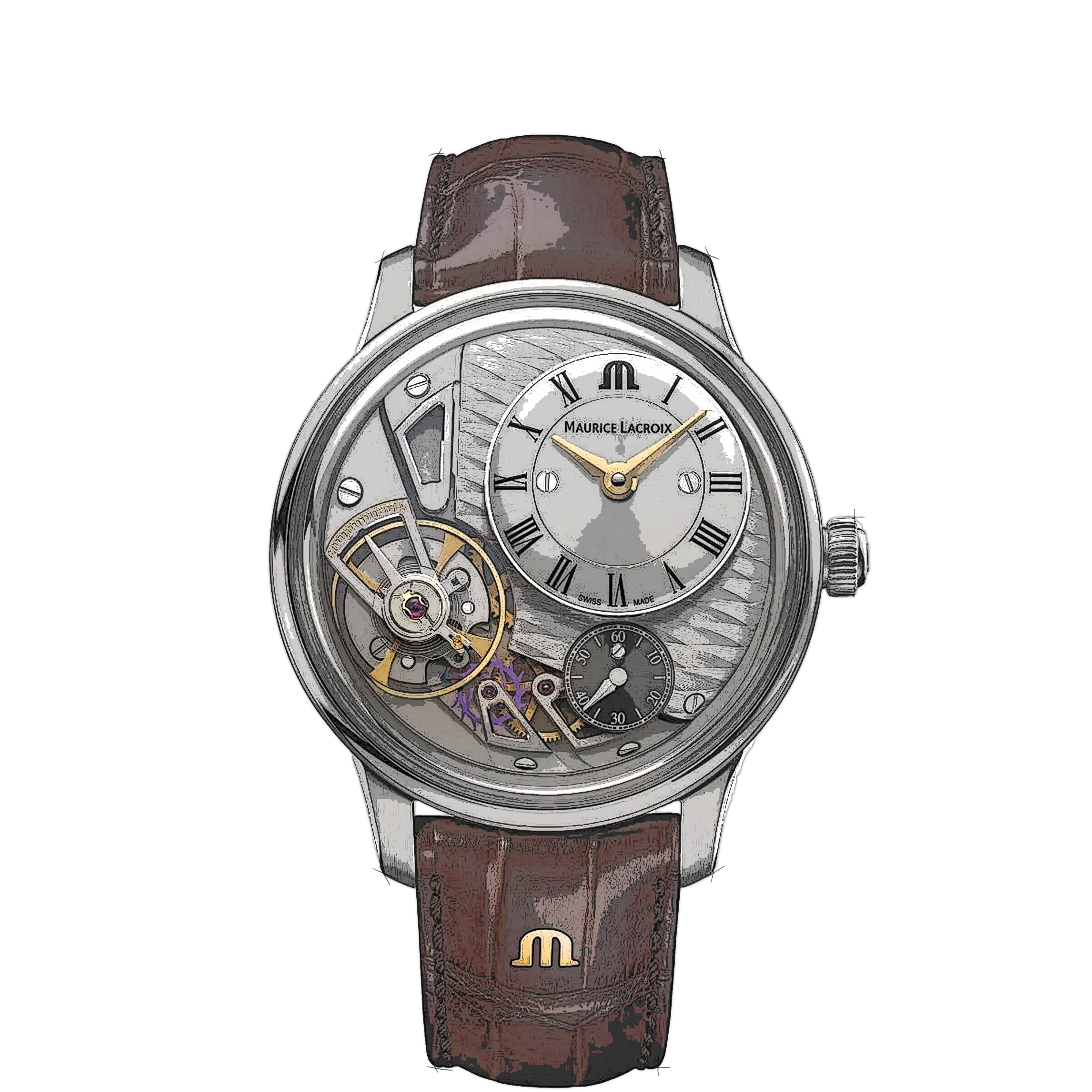 Maurice Lacroix Masterpiece MP6118-SS001-115-1 in Stainless Steel