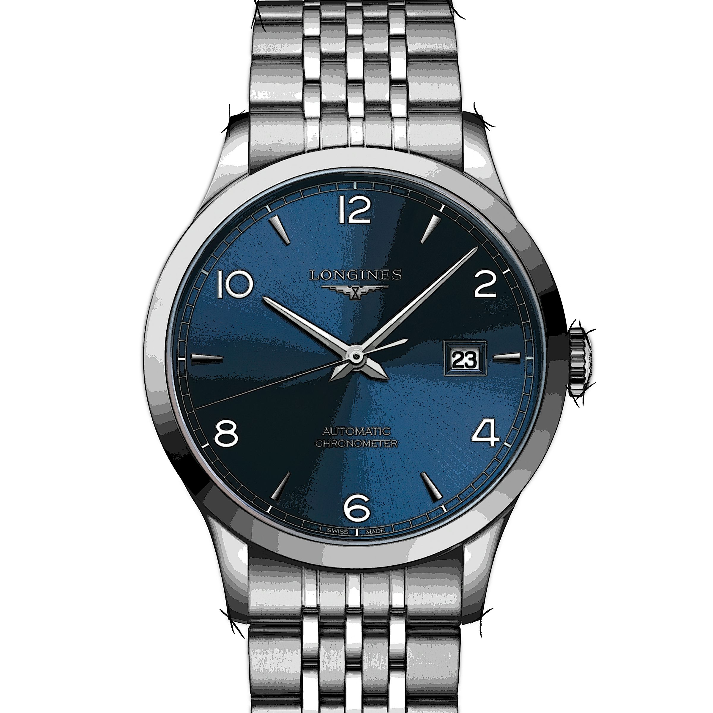 Longines Record L2.821.4.96.6 in Stainless Steel