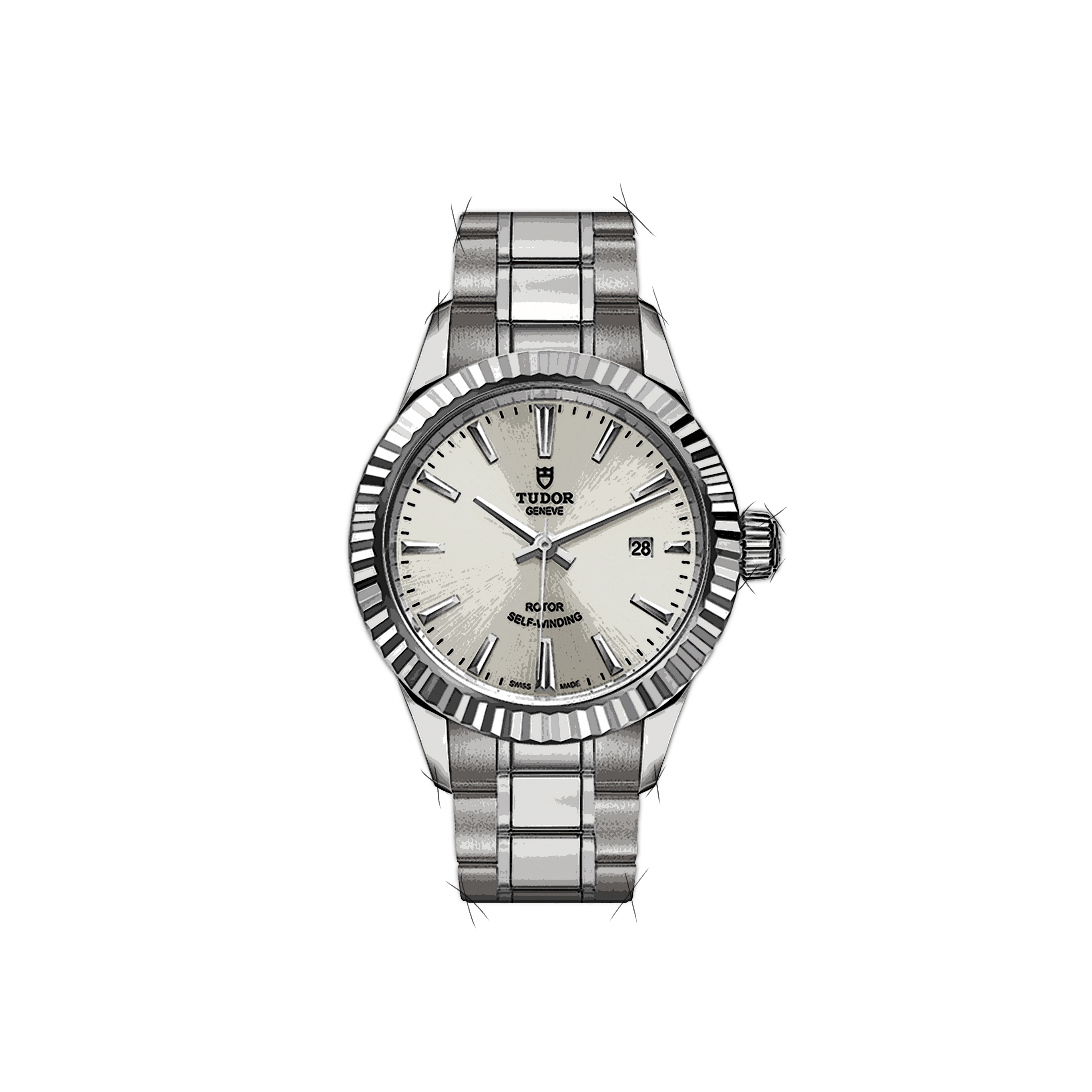 Tudor Style 12110 in Edelstahl | CHRONEXT
