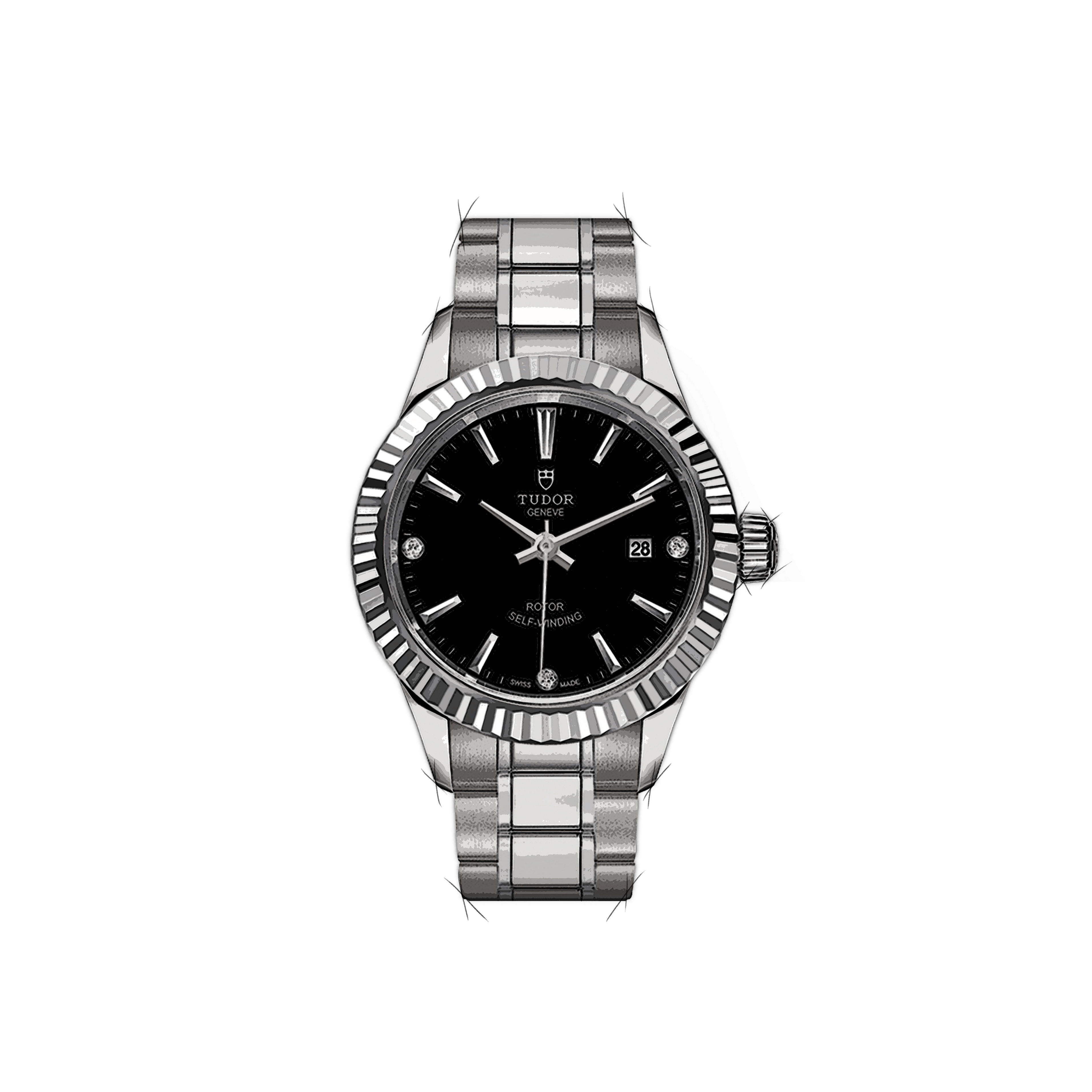 Tudor Style 12110 in Edelstahl | CHRONEXT