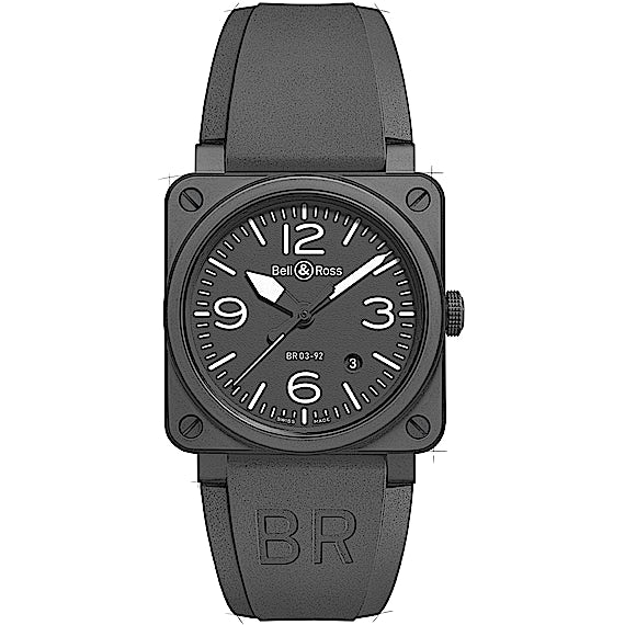 Bell & Ross BR 03-92 BR 03-92 BLACK MATTE in Ceramic | CHRONEXT Bell & Ross BR 03-92 BR 03-92 BLACK MATTE in Ceramic | CHRONEXT