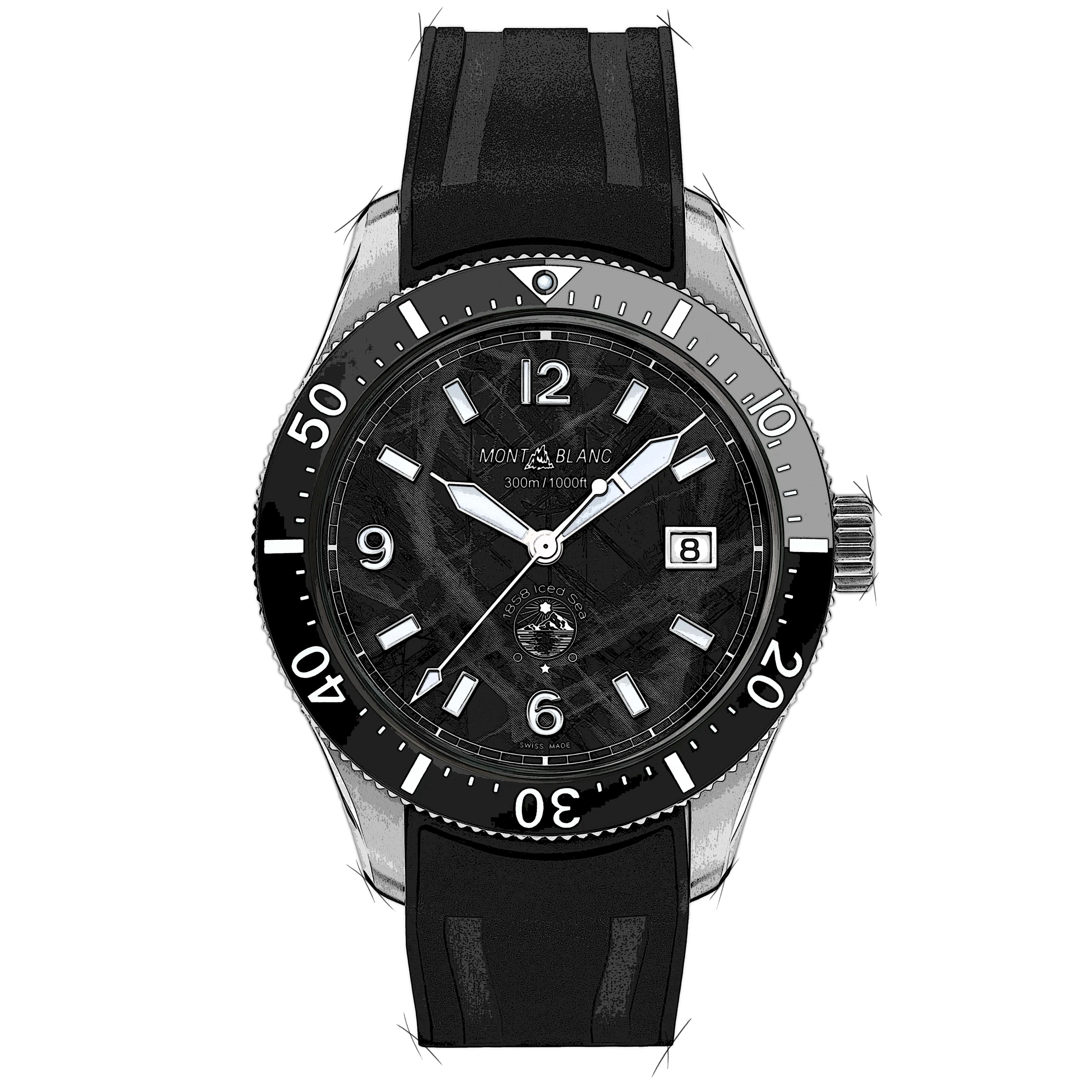 Montblanc 1858 MB129372 in Acciaio inox CHRONEXT