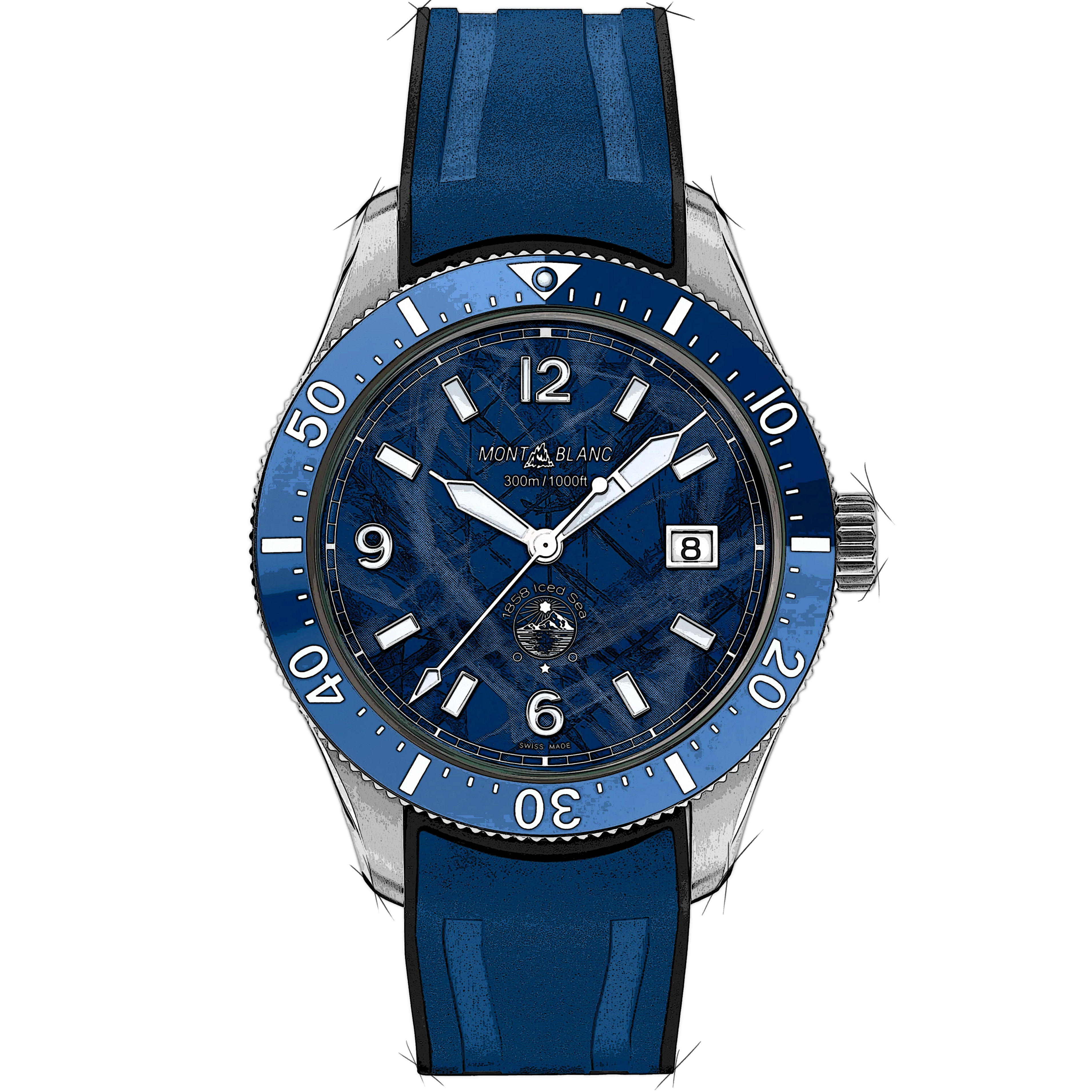 Montblanc 1858 MB129370 in Stainless Steel CHRONEXT