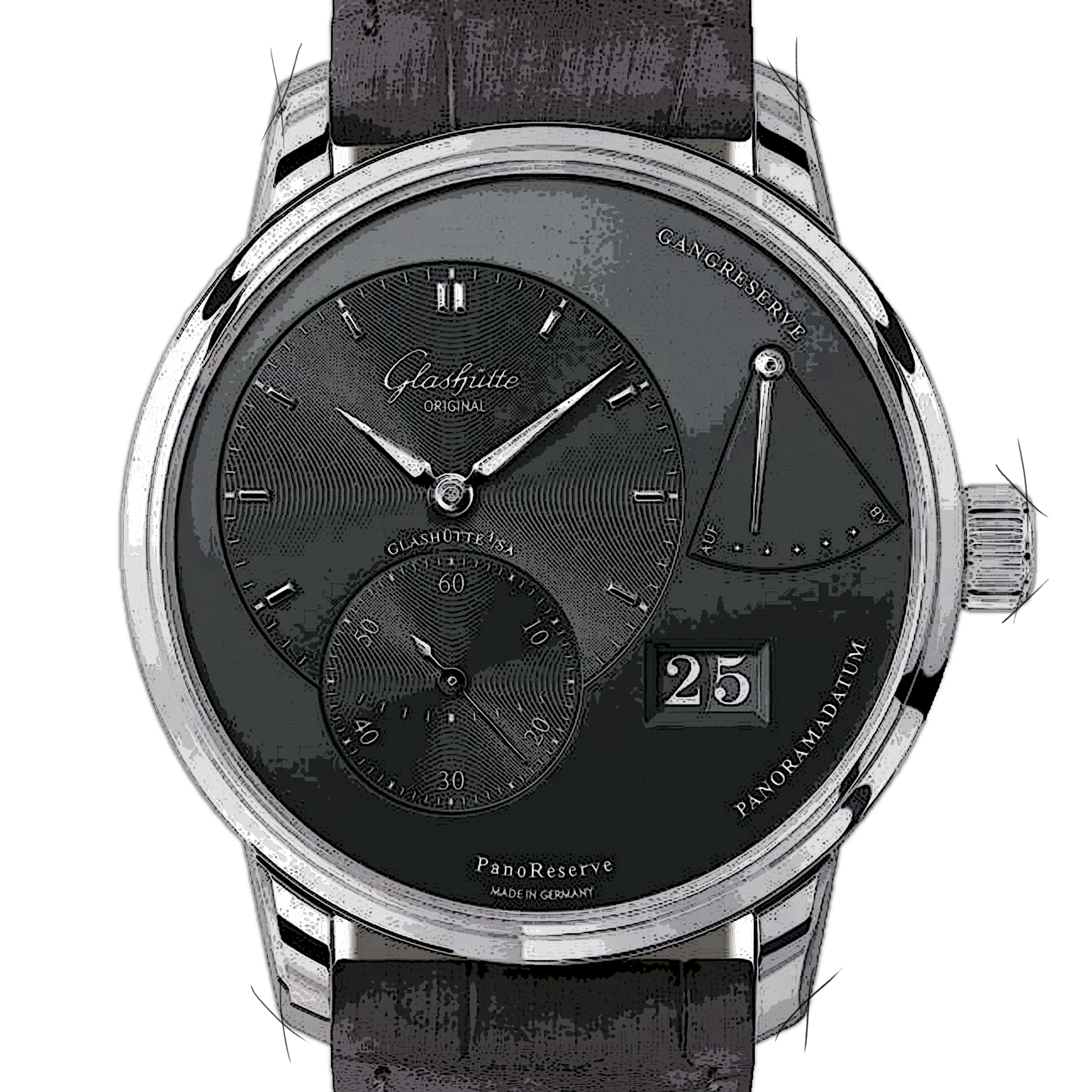Glashütte Original PanoReserve 1-65-01-23-12-62 in Edelstahl