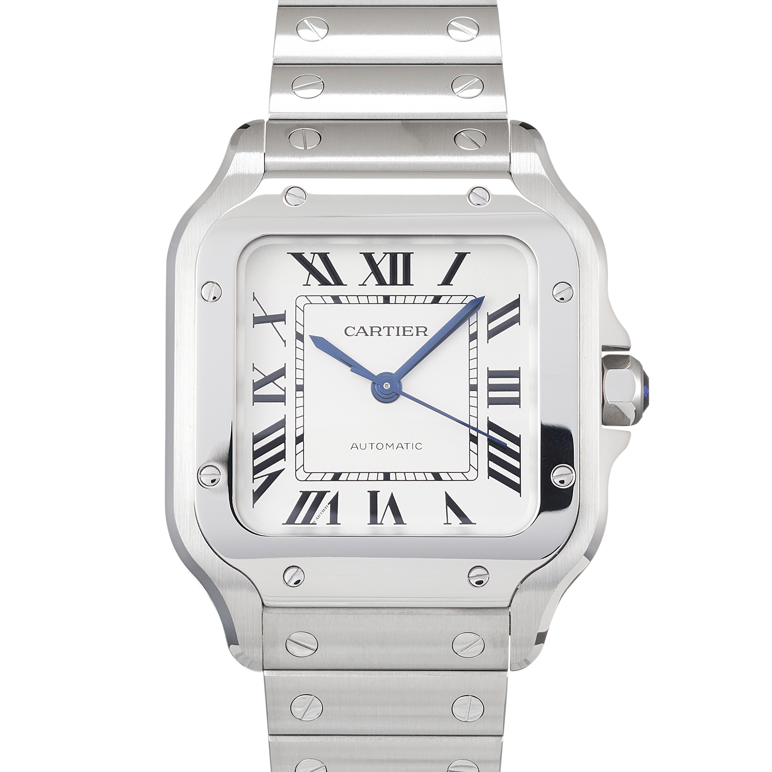 Santos De Cartier Diamond Watch 40mm Stainless Steel Ref. # WSSA0030 16.50  ct. - JFL Diamonds & Timepieces