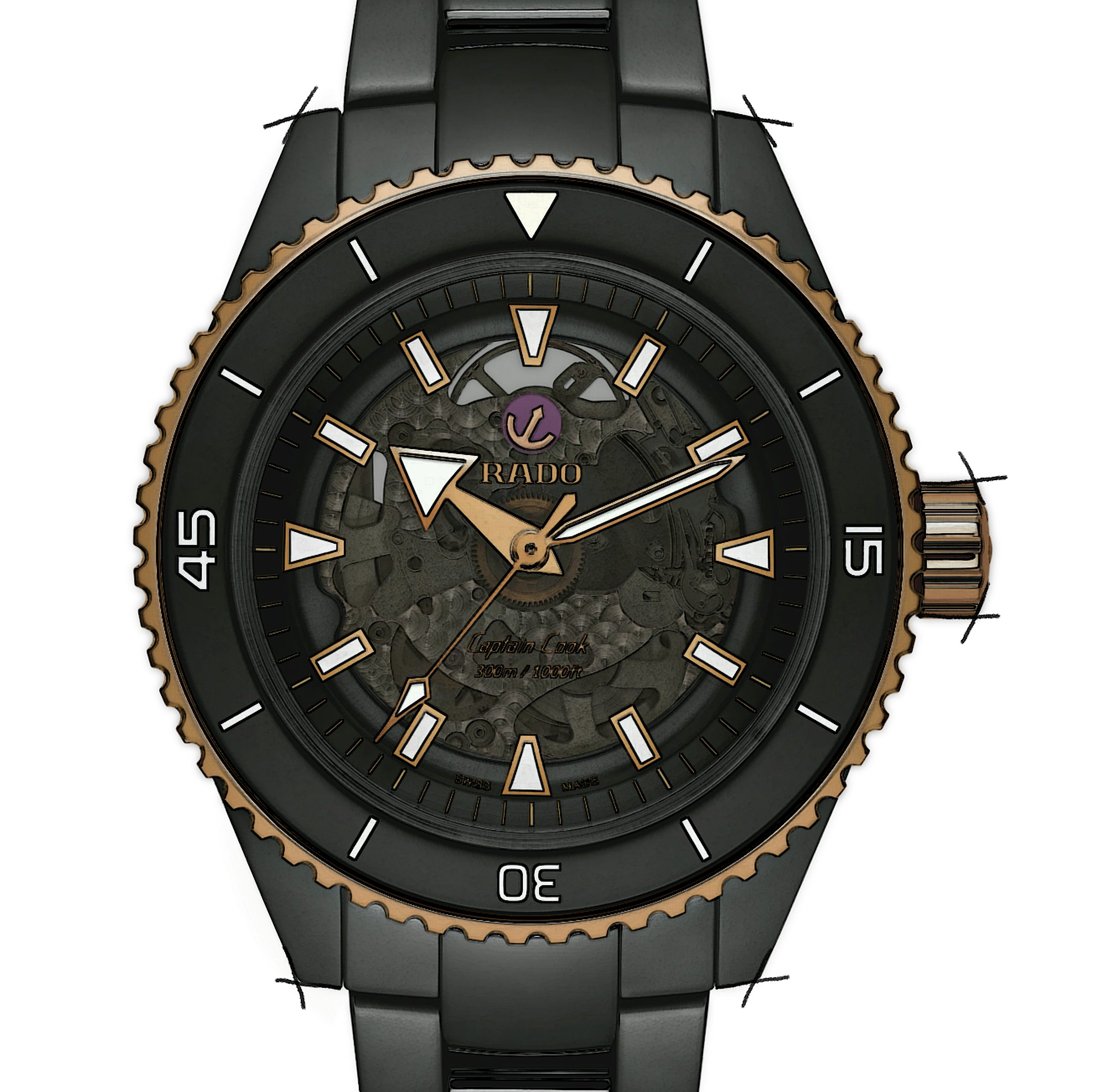 Rado Captain Cook R32127162 en C ramique CHRONEXT