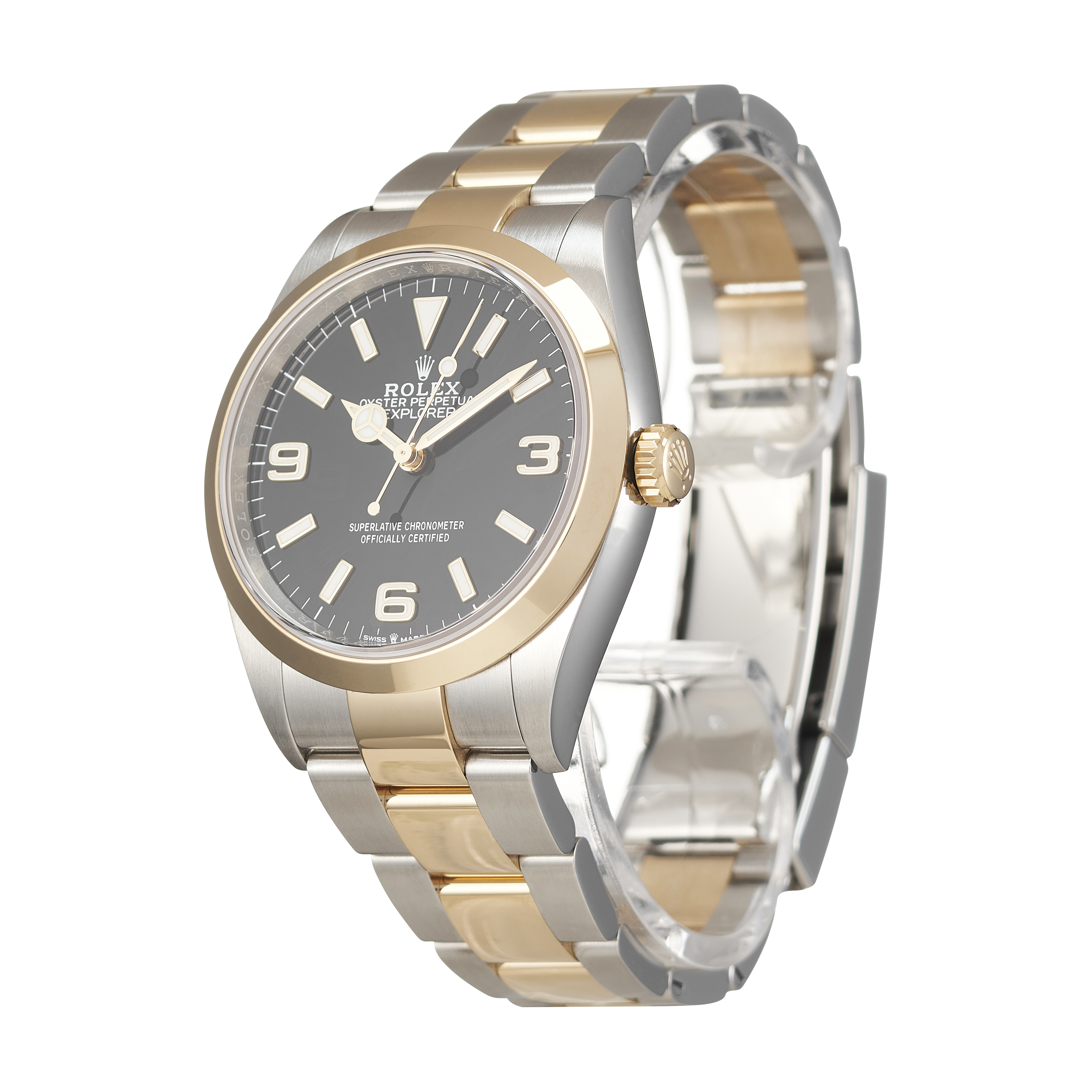 Rolex Explorer 124273 in Stainless Steel Yellow Gold | CHRONEXT
