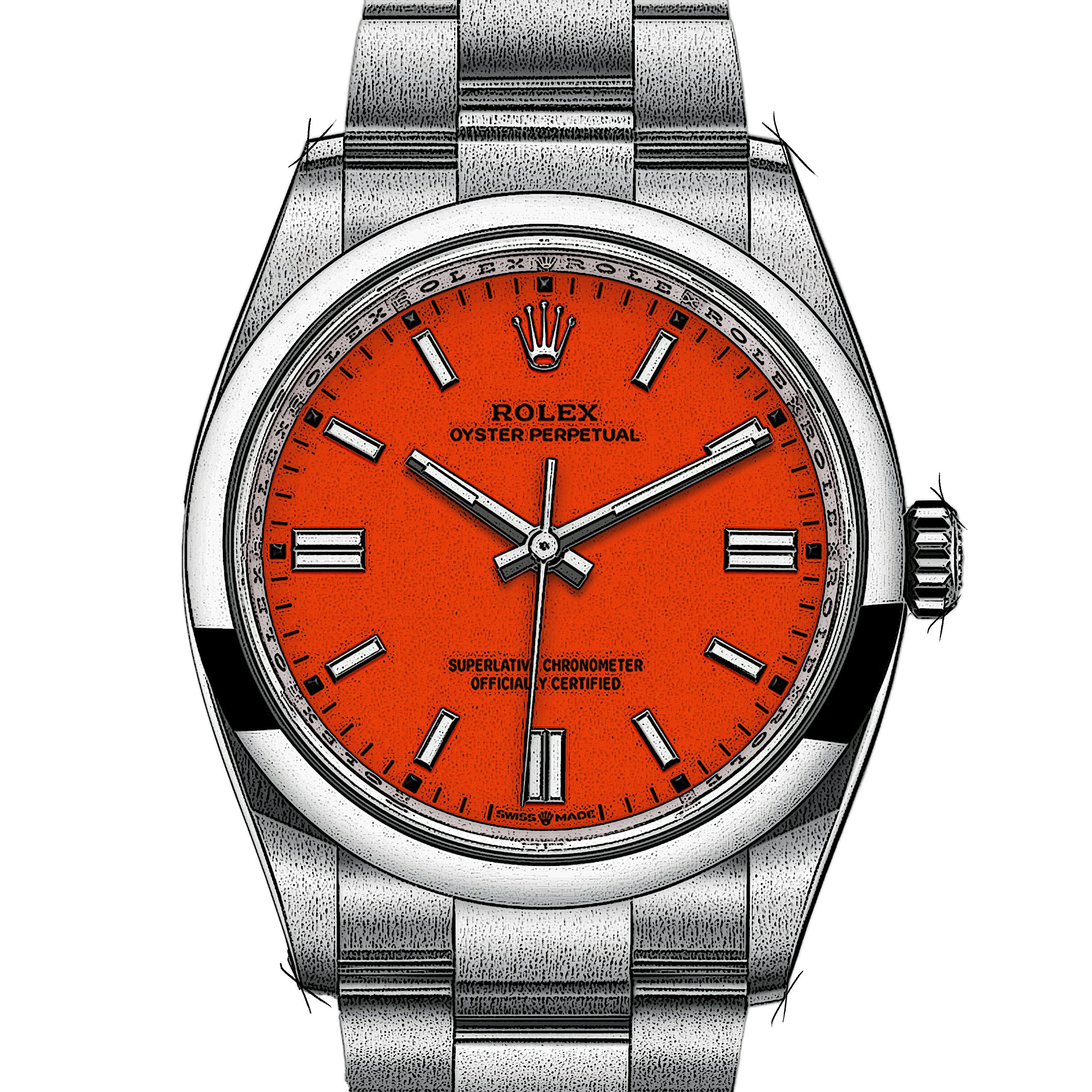 Rolex oyster perpetual shop orange