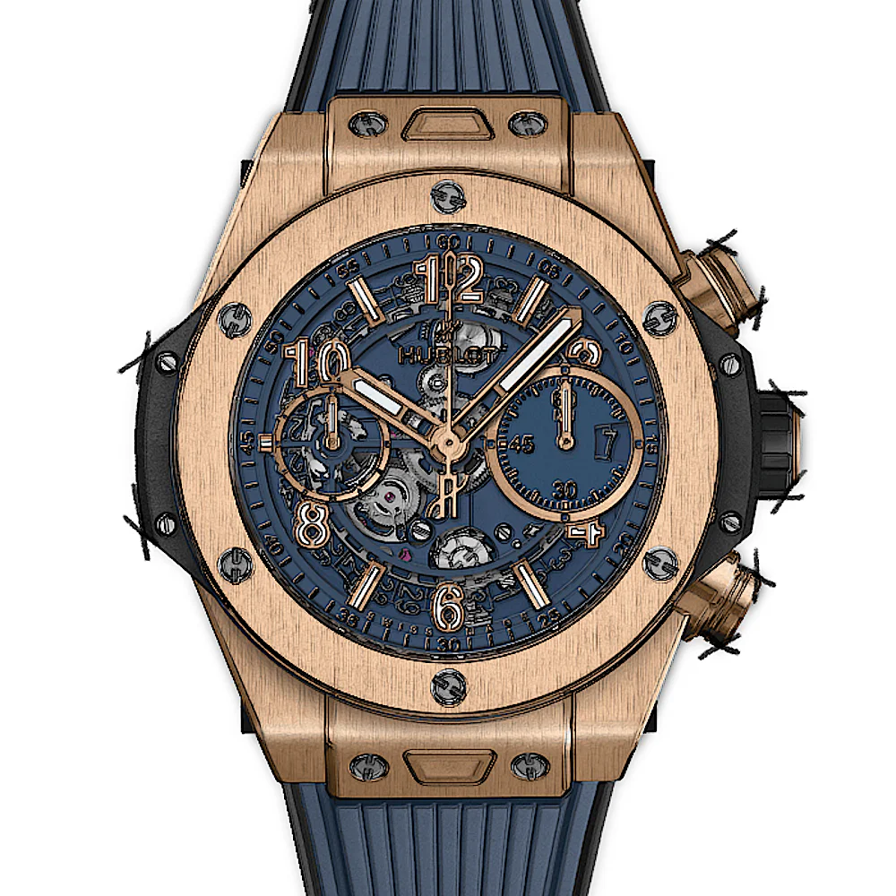 Hublot Hublot Big Bang Unico King Gold Blue in Squelette