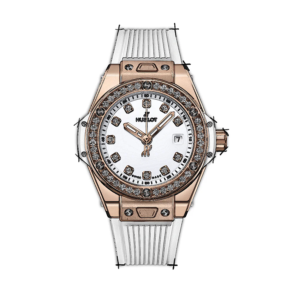 Hublot Hublot Big Bang One Click King Gold White Diamonds in Weiß