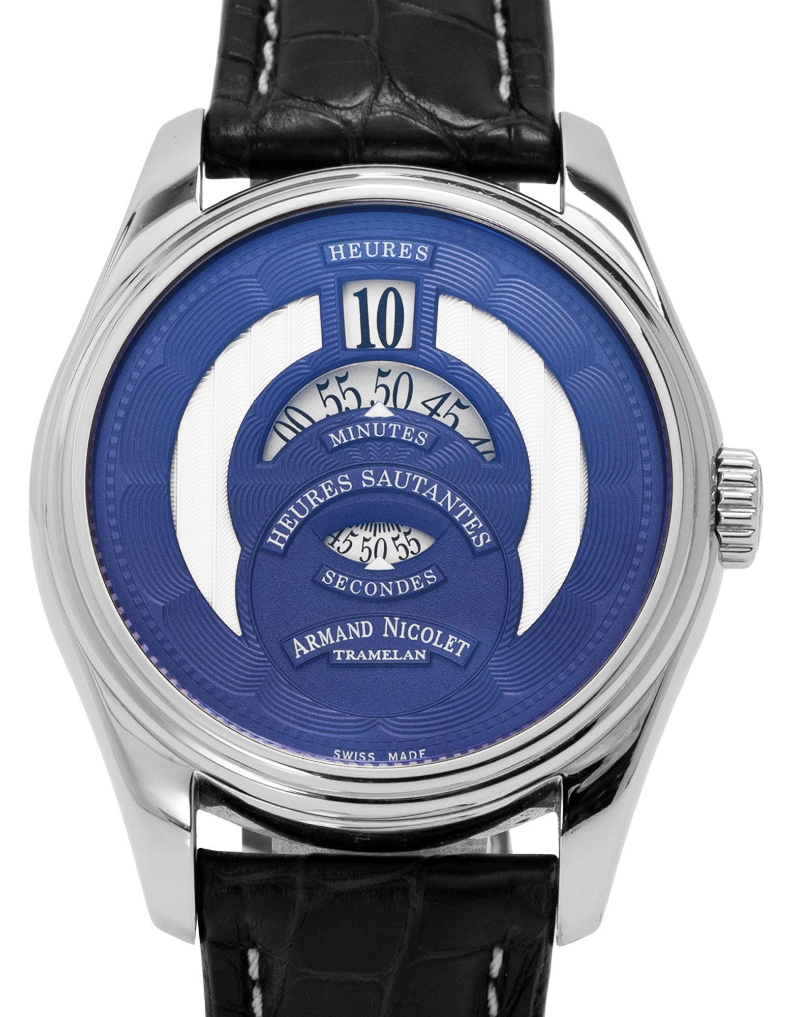 Armand Nicolet Heures Sautantes 2 A136AAA BU P974BU2 en Acier