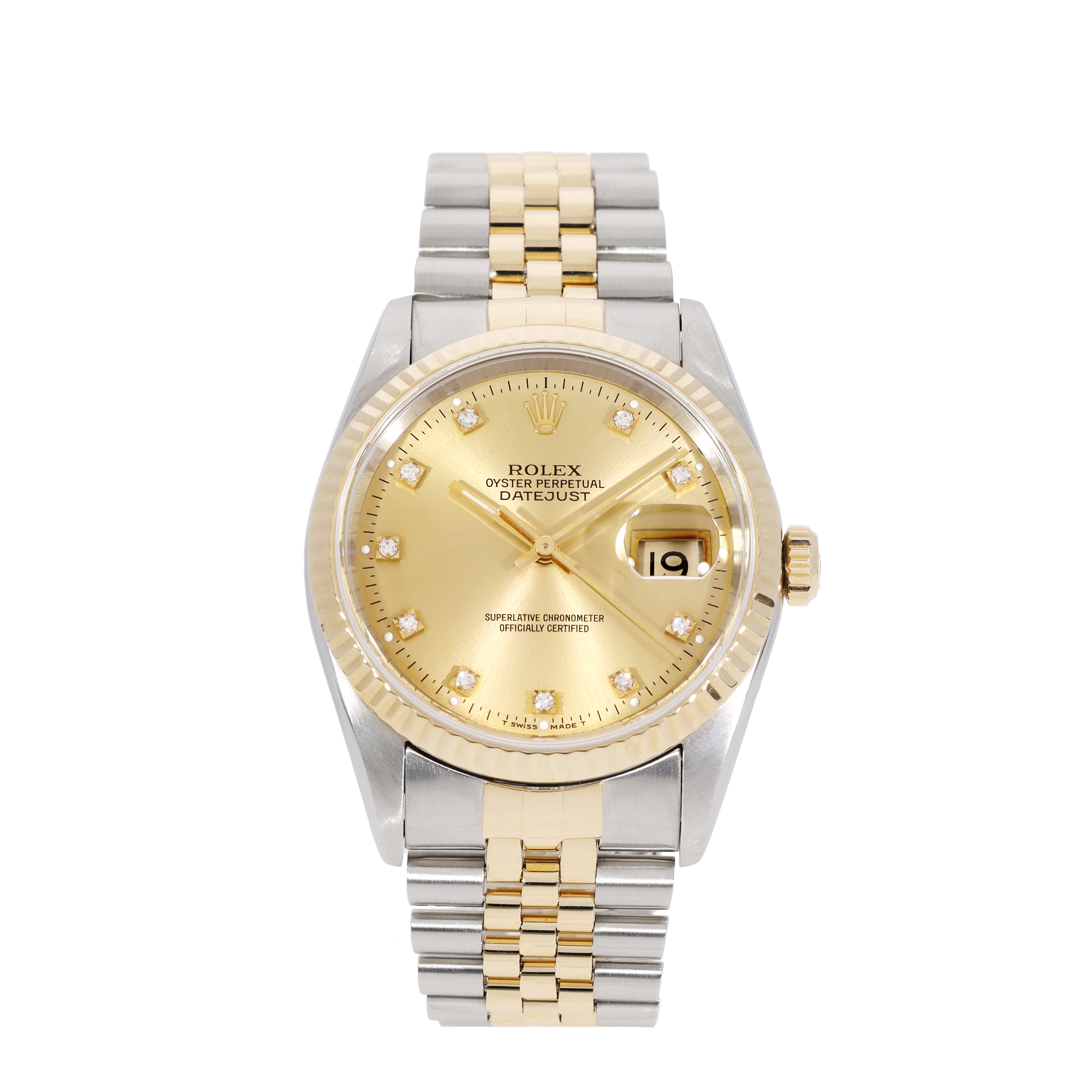 Rolex Datejust 16233 in Stainless Steel Gold | CHRONEXT