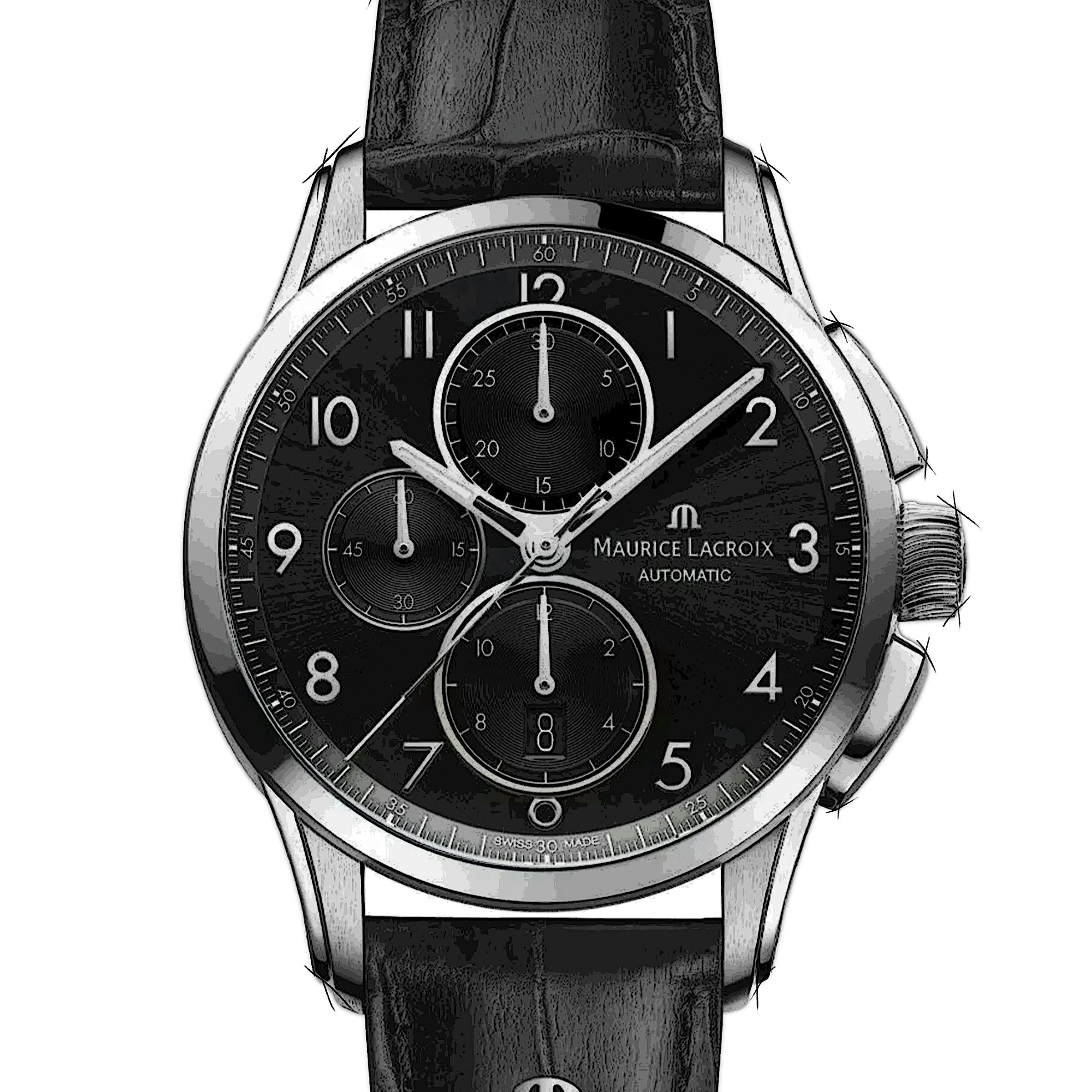 Maurice Lacroix Pontos PT6388-SS001-320-2 CHRONEXT Steel in | Stainless