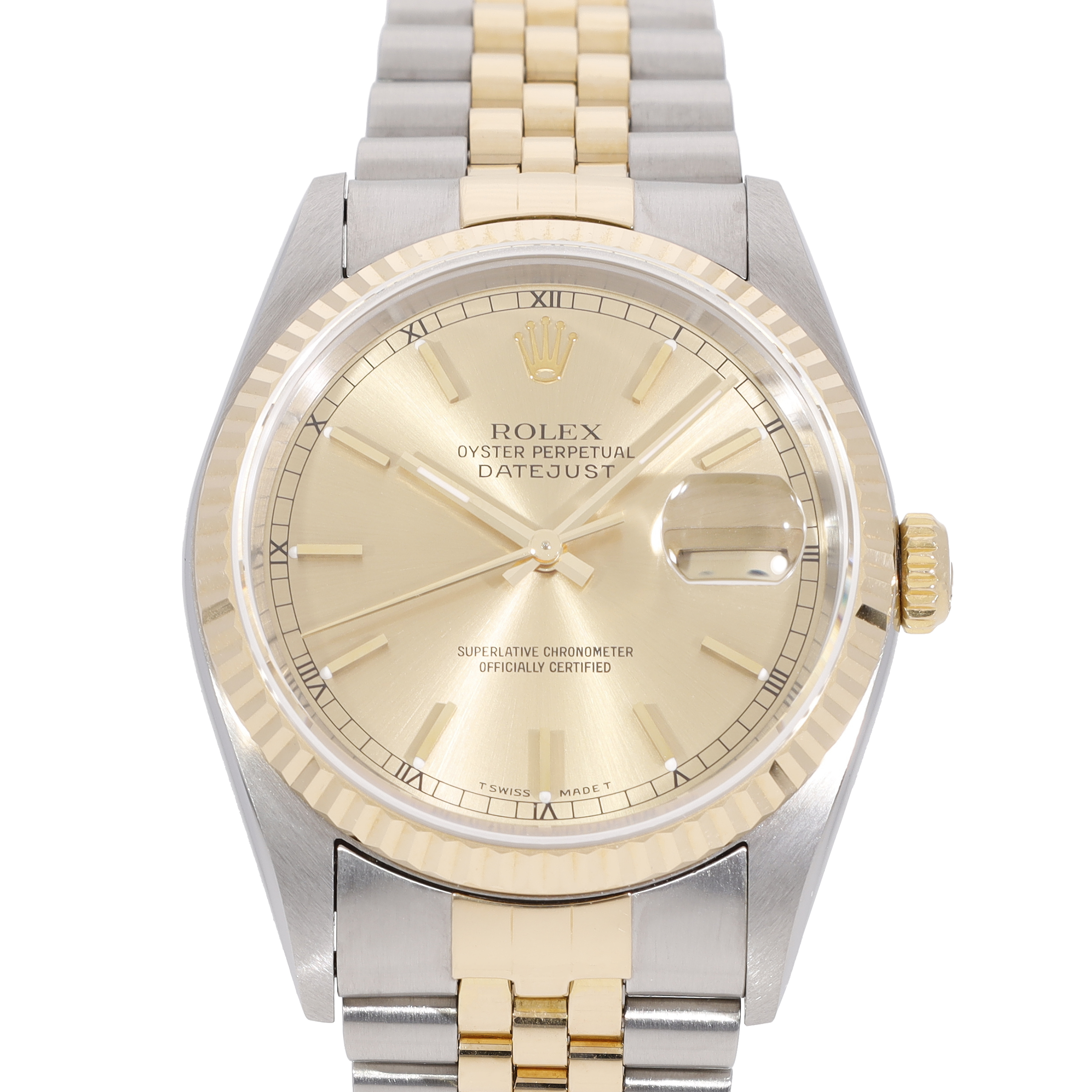 Rolex Datejust 16233 in Stainless Steel Yellow Gold | CHRONEXT