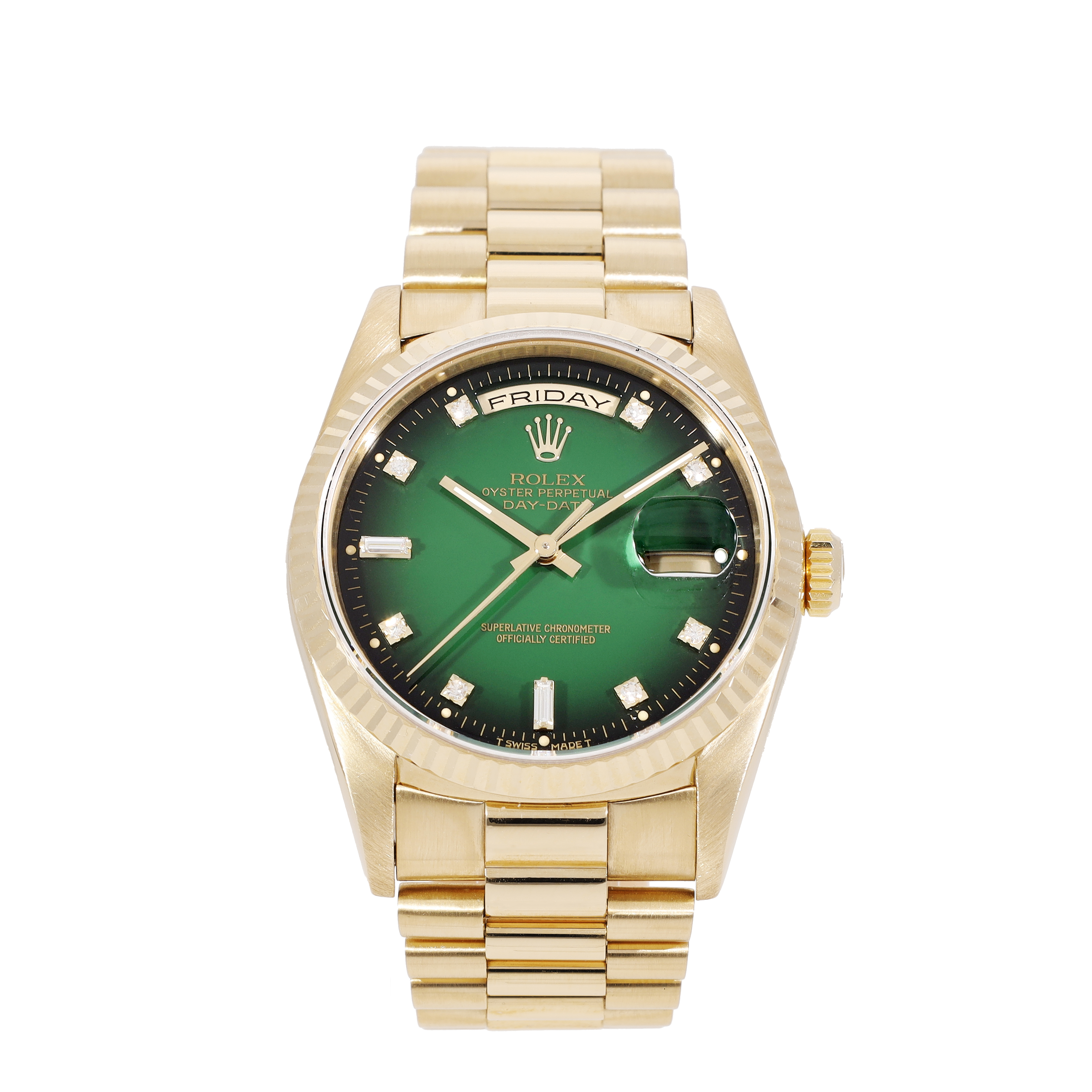 Tissot Watch Herrenuhr Grünes Zifferblatt Rolex Day-Date 36