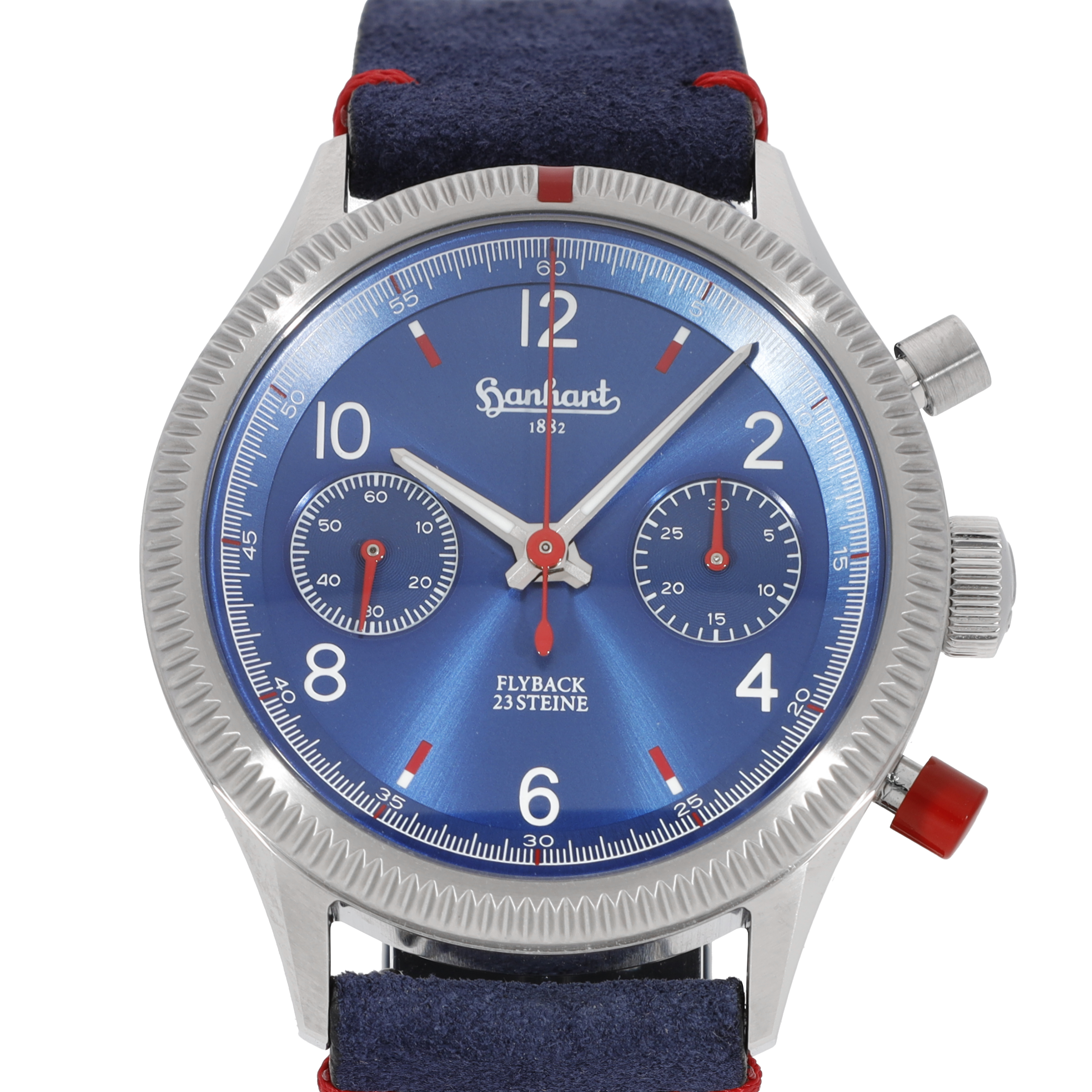 Hanhart Red X Blau H702L.270-0310 in Stainless Steel | CHRONEXT