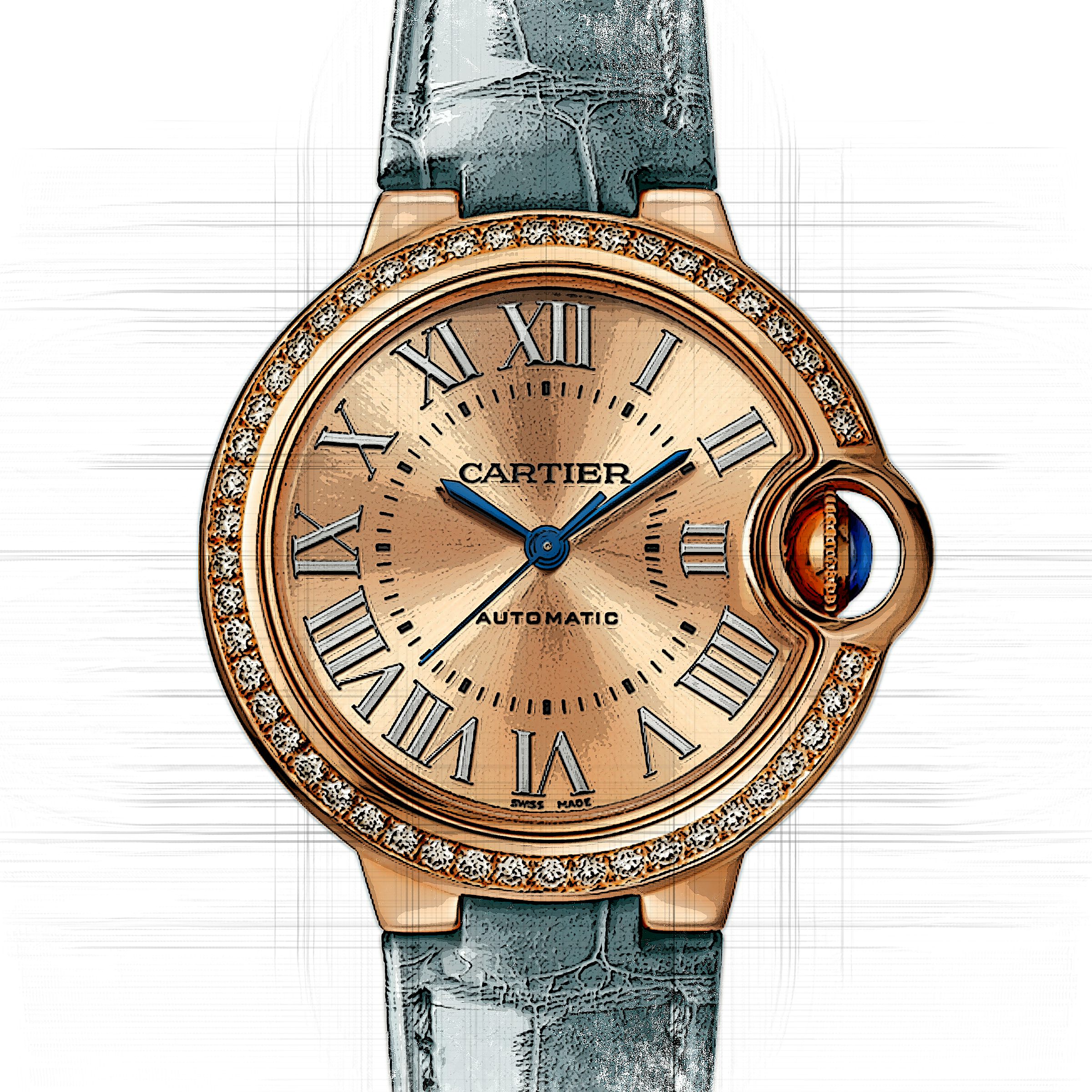 Cartier Ballon Bleu WJBB0076 en Or rose CHRONEXT1