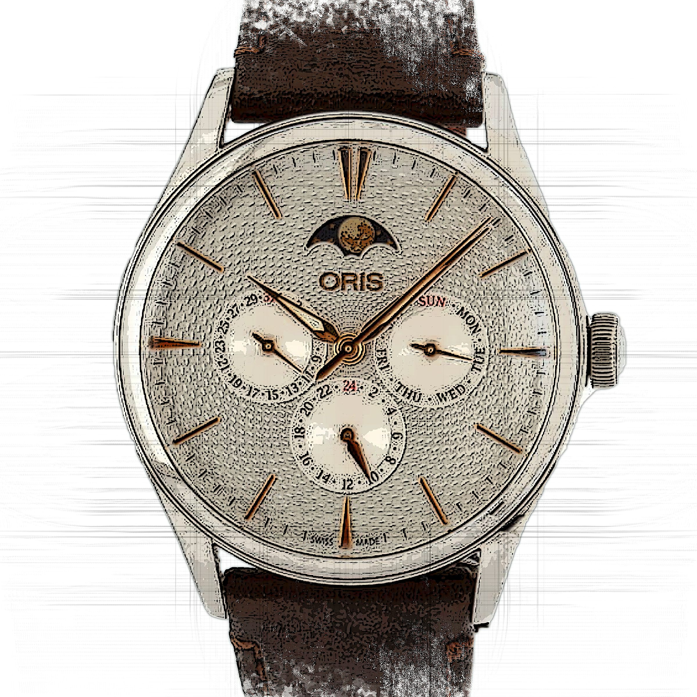 Oris Artelier 01 781 7729 4031 07 5 21 65fc in Roestvrij staal