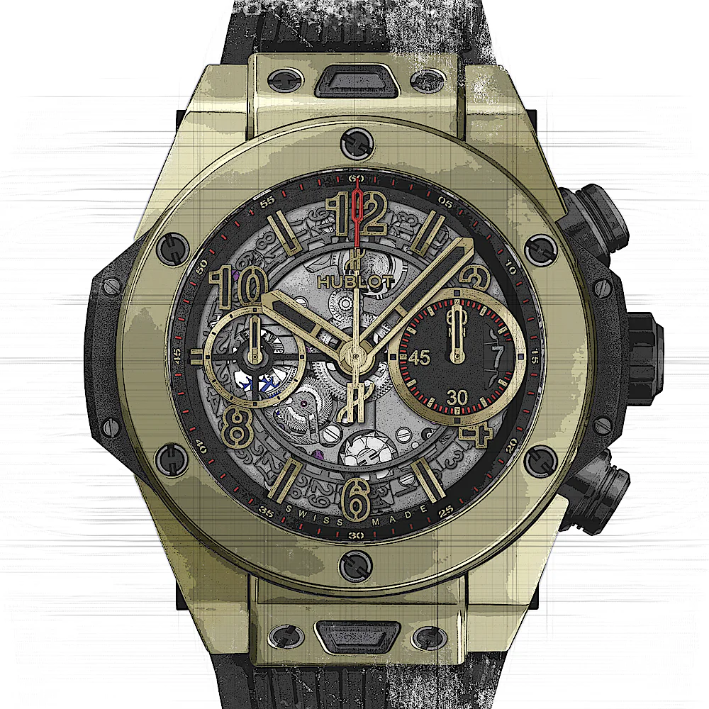 Hublot Hublot Big Bang Unico Full Magic Gold in Squelette