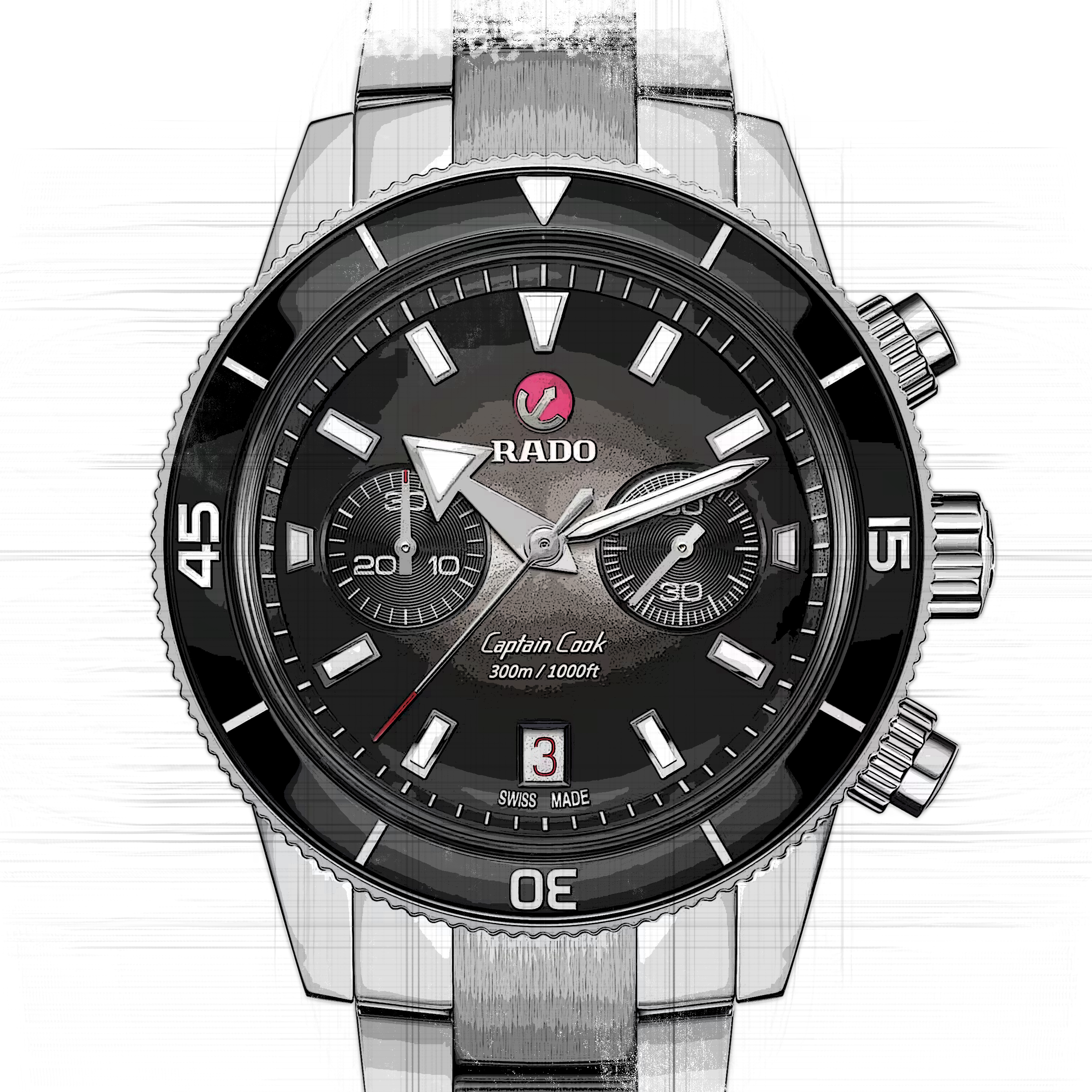 Rado Captain Cook R32145158