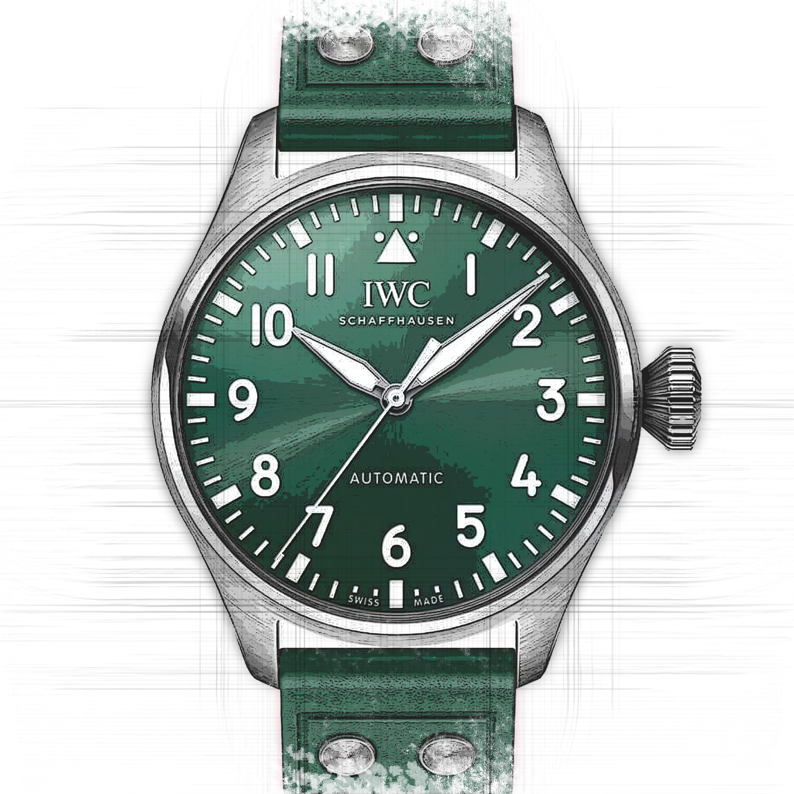 IWC IWC Big Pilot 43 in Grün