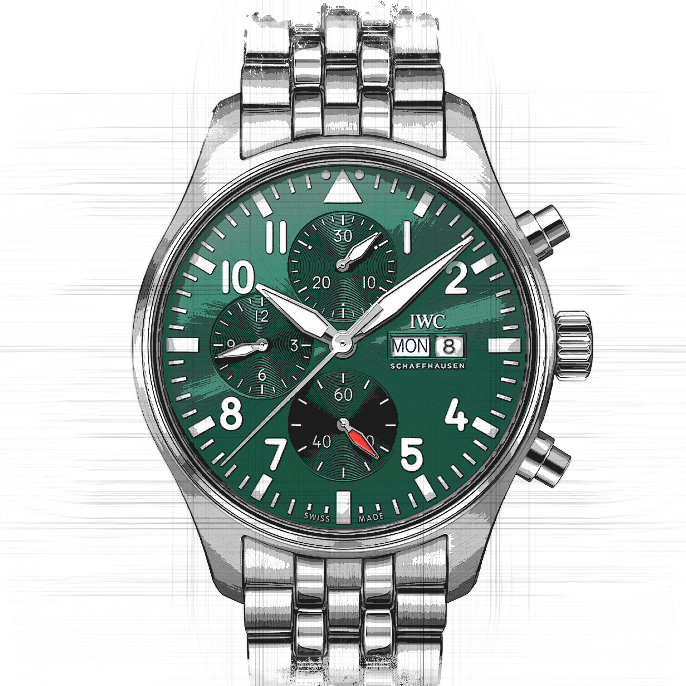 IWC IWC Pilot's Watch Chronograph in Grün