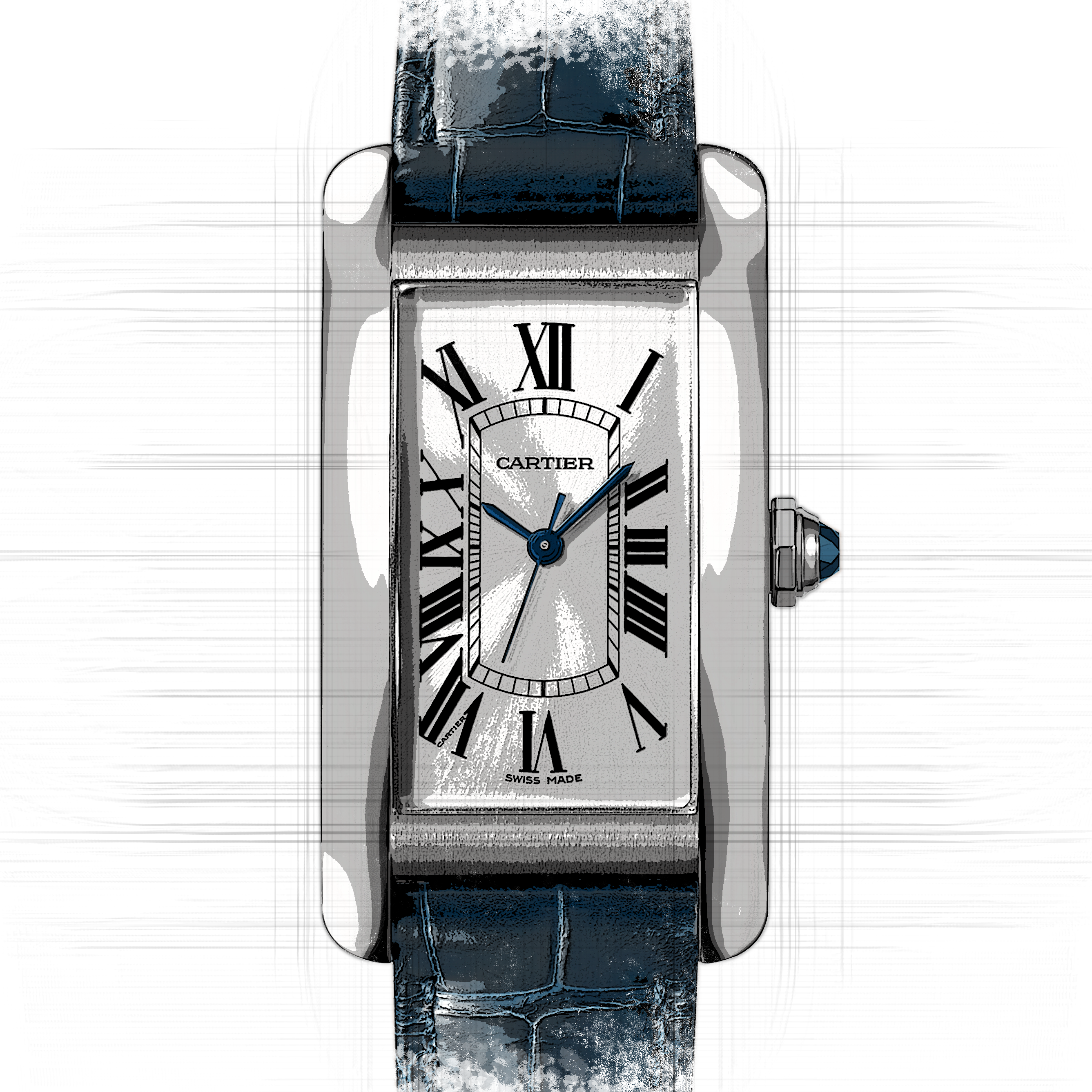 Cartier Cartier Tank Américaine in Silber