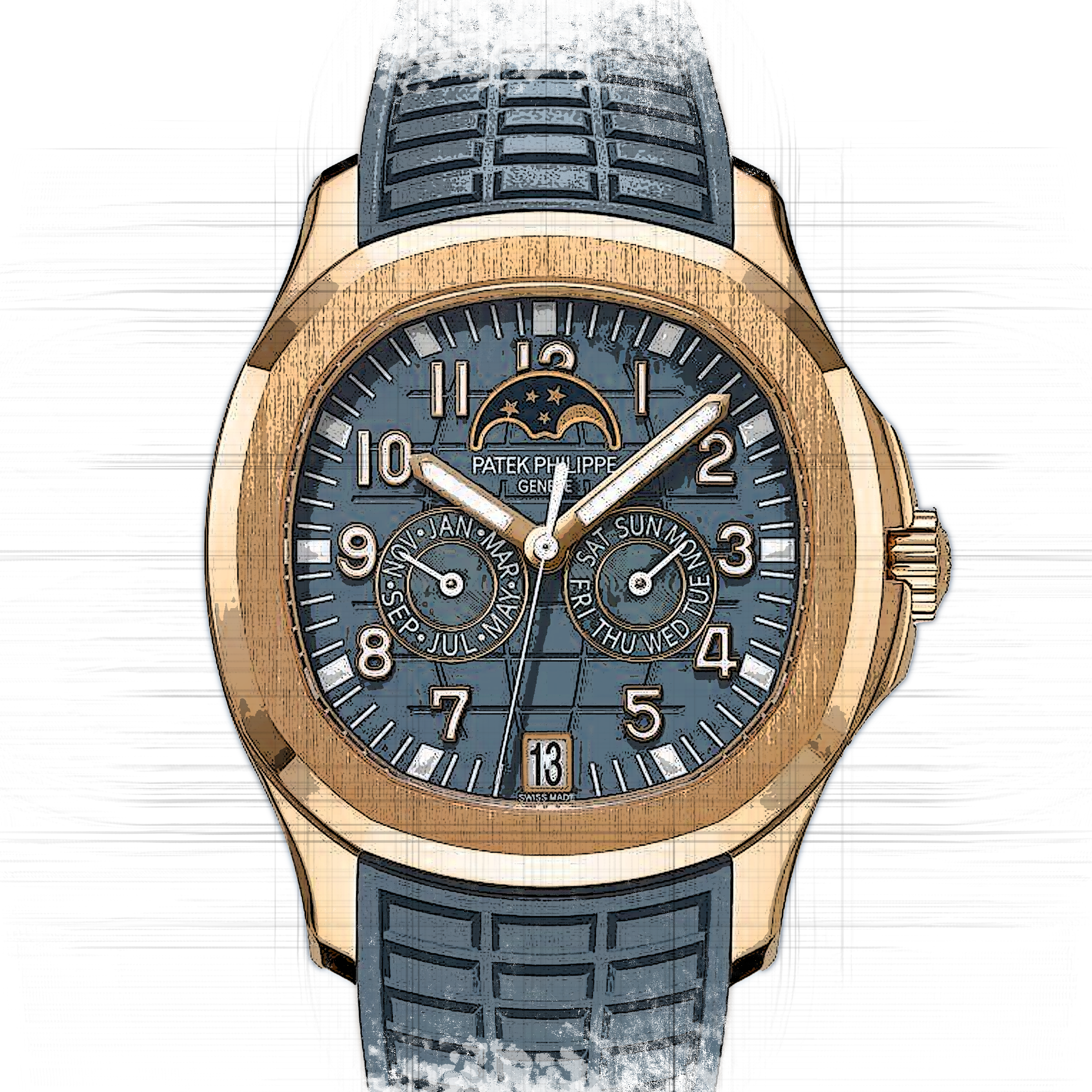 Patek Philippe Patek Philippe Aquanaut Luce Annual Calendar in Blau