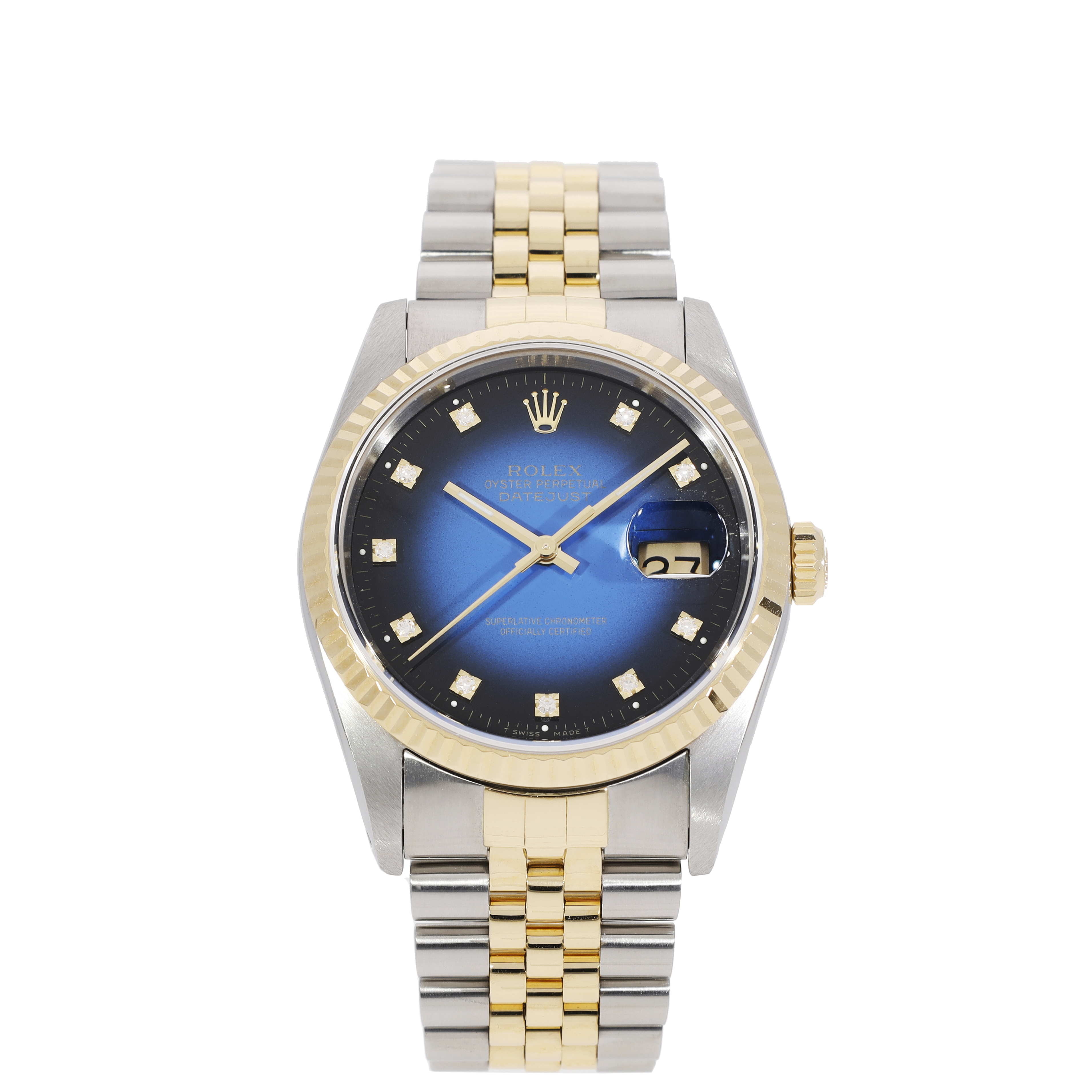 Oyster Perpetual Datejust Vetro Zaffiro Rolex Acciaio Oro Rolex