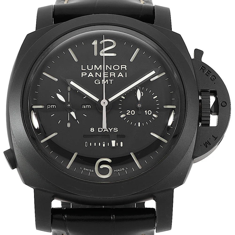 Panerai Panerai Luminor Chrono Monopulsante 8 Days GMT in Schwarz